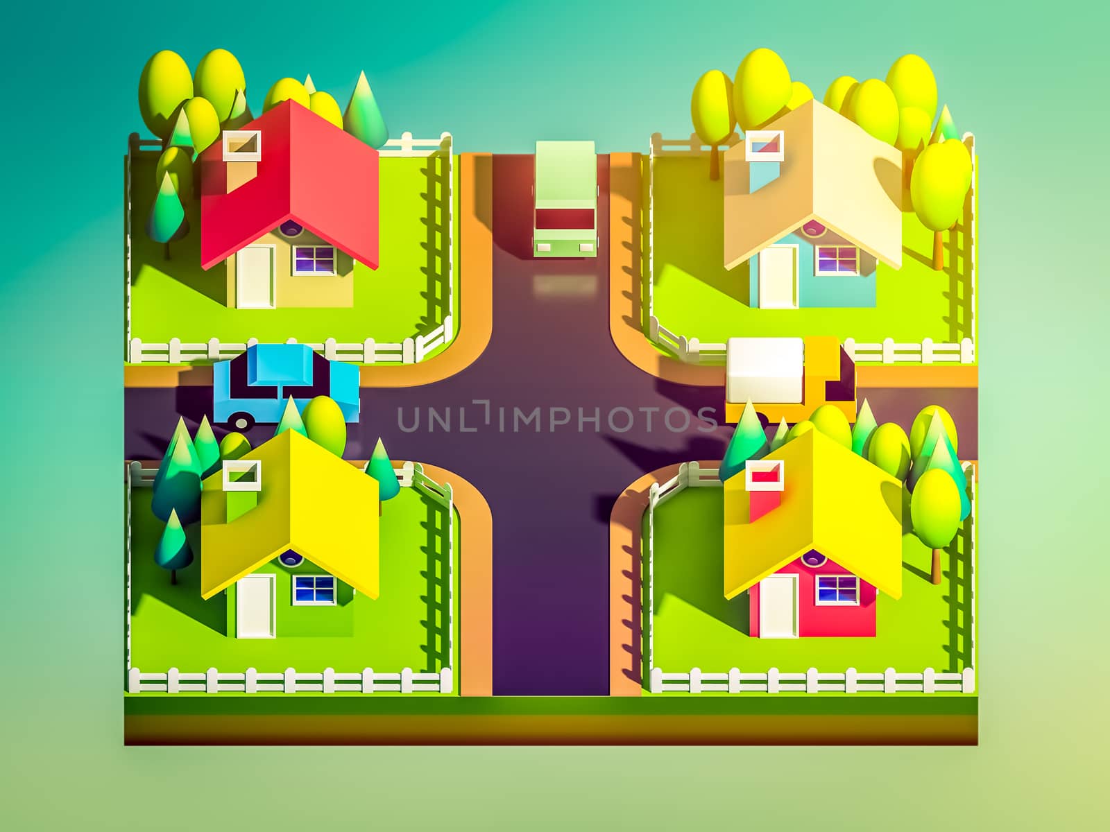 green earth concept in isometric view, isometric background