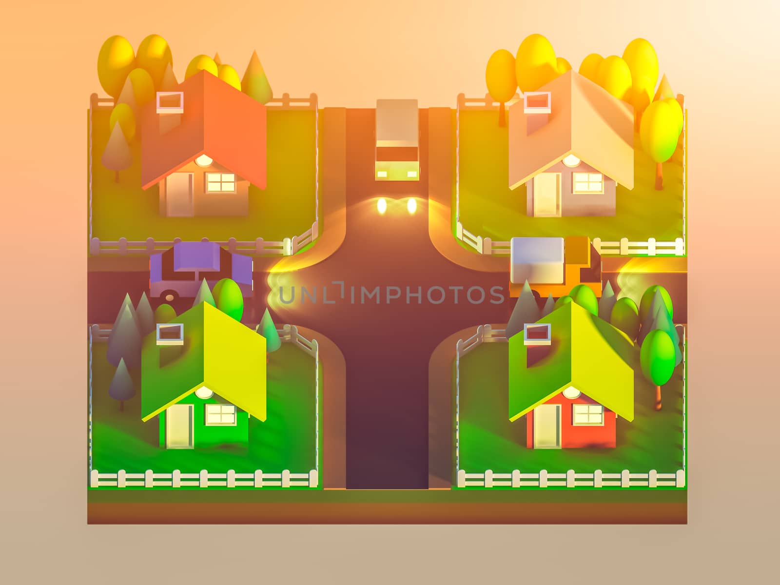 green earth concept in isometric view by teerawit