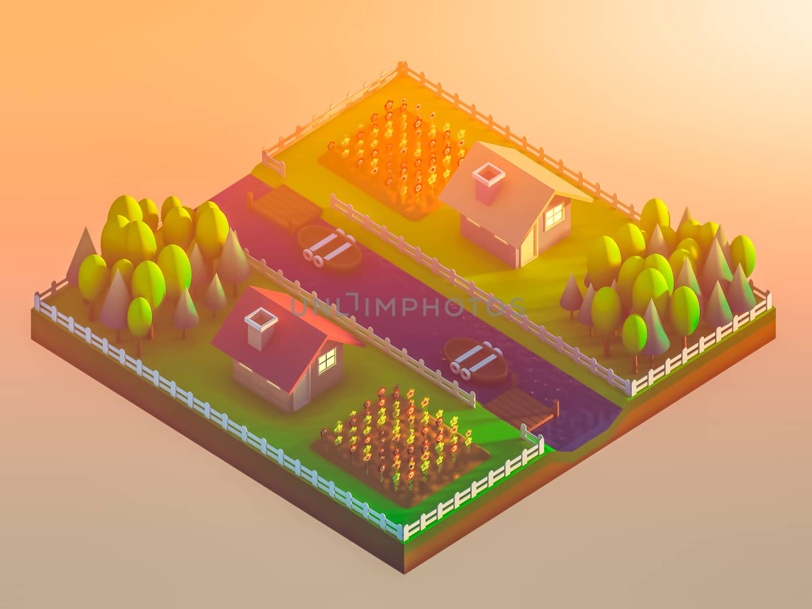 green earth concept in isometric view by teerawit