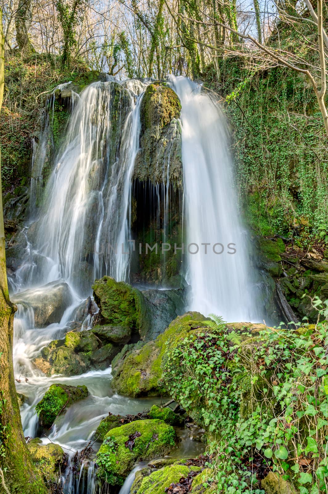 Beautiful waterfall in nature Altube,Basque Country, Spain