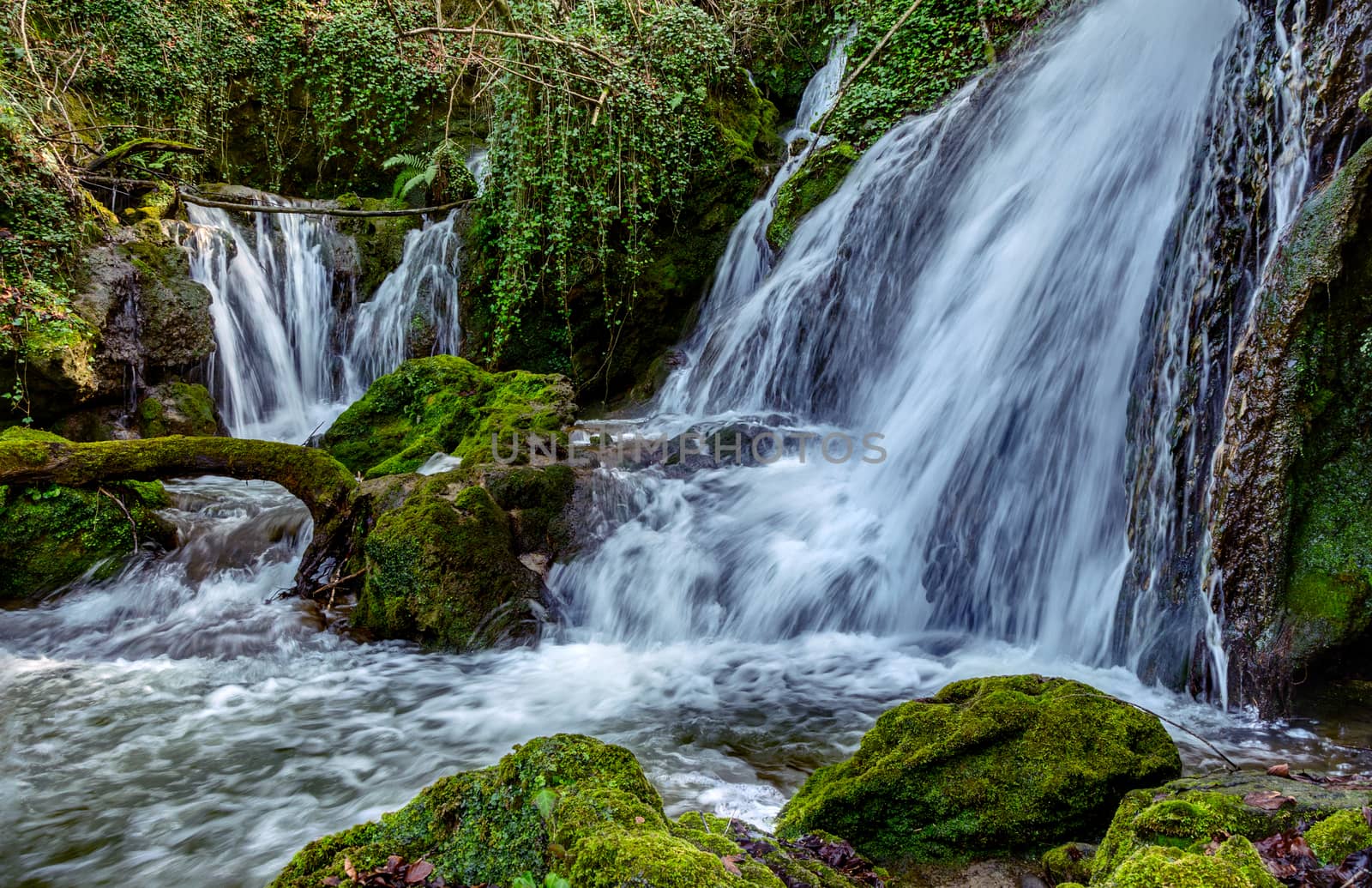 Beautiful waterfall in nature Altube,Basque Country, Spain