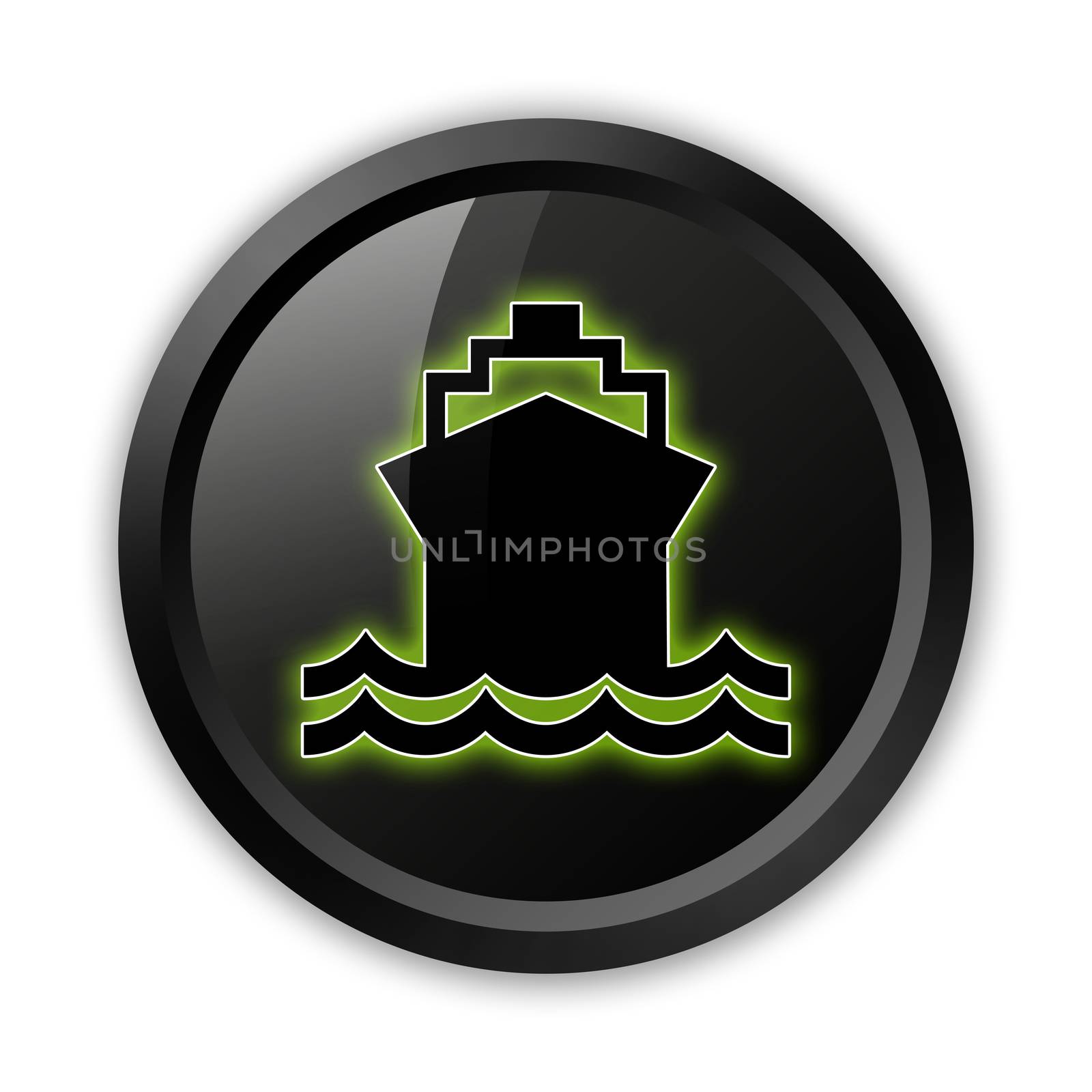 Icon, Button, Pictogram Ship, Water Transportation by mindscanner