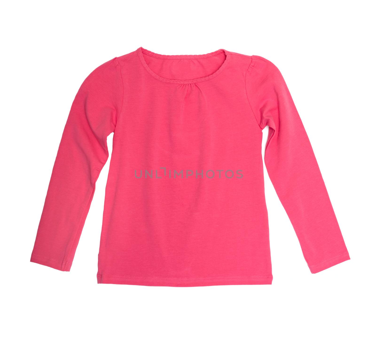 Children's wear - pink long sleeve isolated on the white backgro by DNKSTUDIO