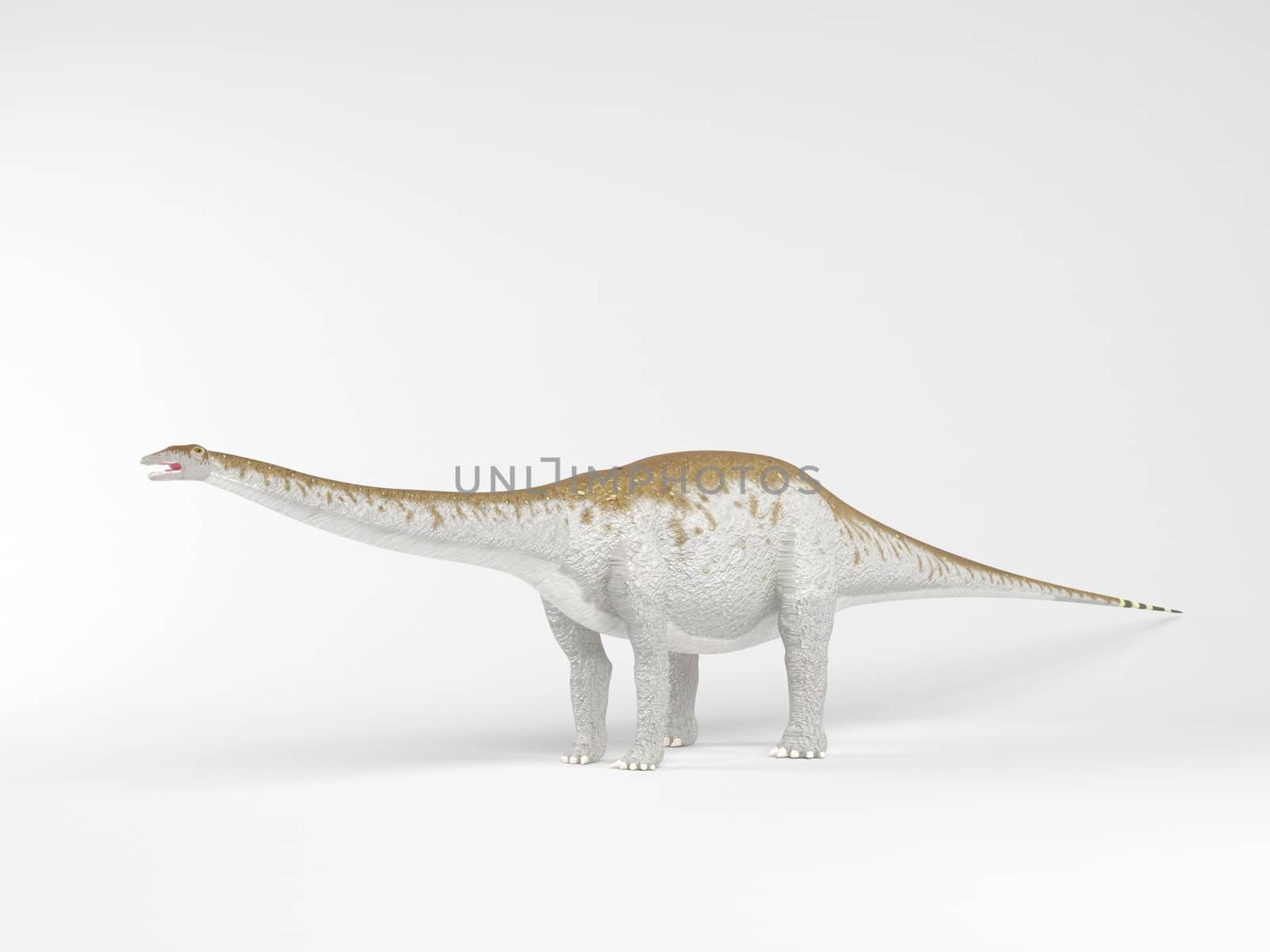 3d render of a Dinosaur inside a white stage by fares139