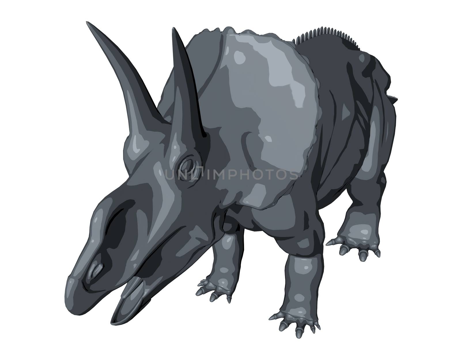 3d sketch render of a  dinosaur by fares139