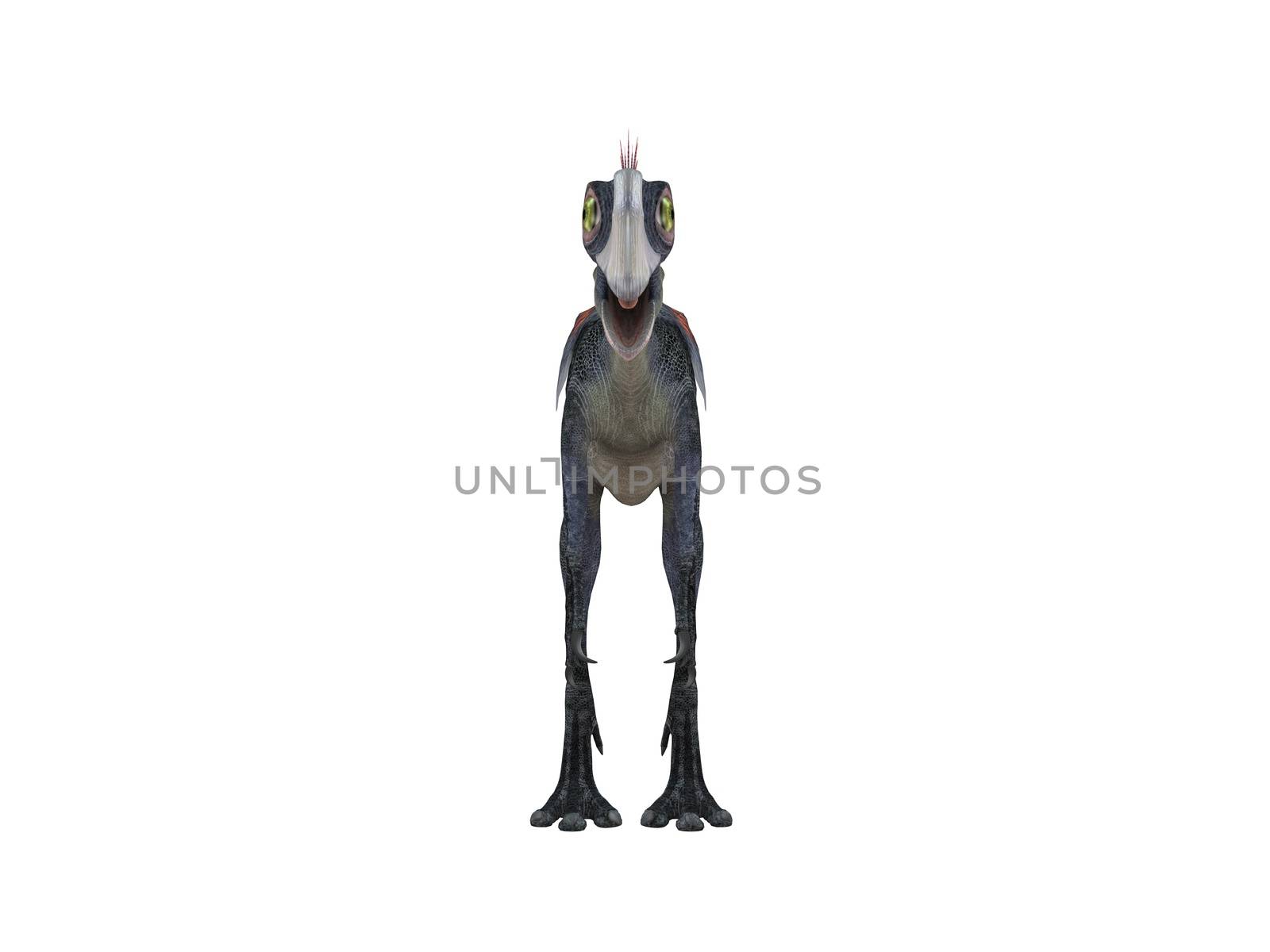 3d render depicting a dinosaur, which lived during the Cretaceous period, isolated on white.