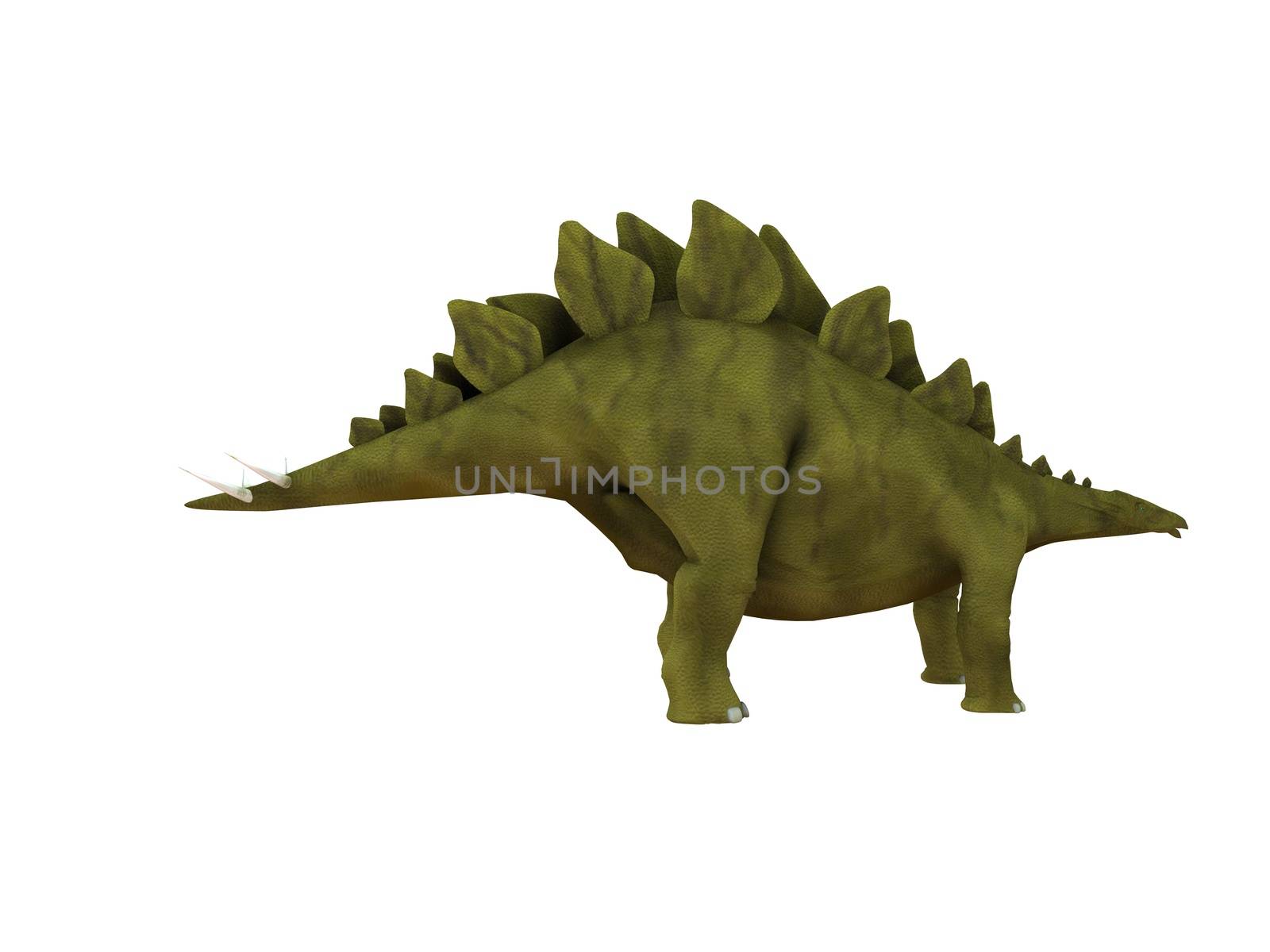 3d render of a Dinosaur inside a white stage by fares139