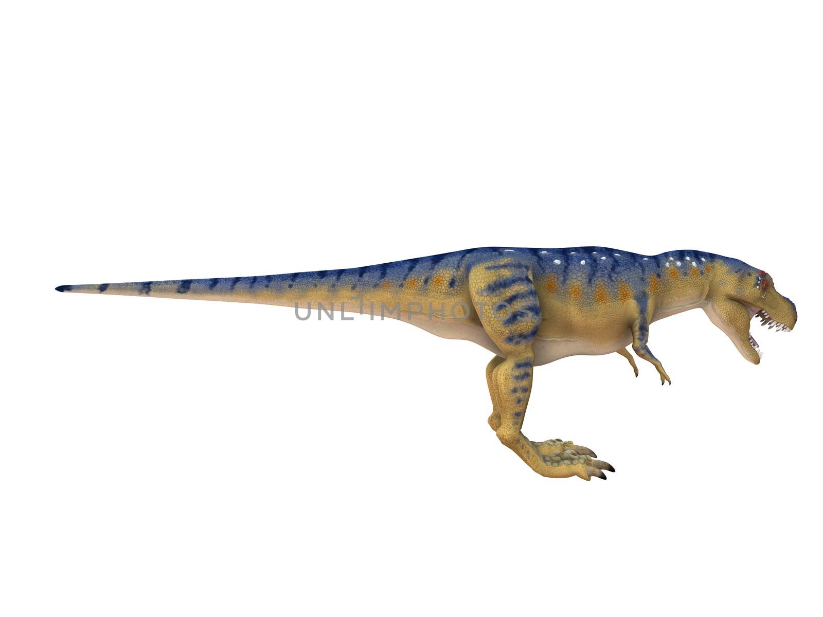 3d render of a Dinosaur inside a white stage by fares139