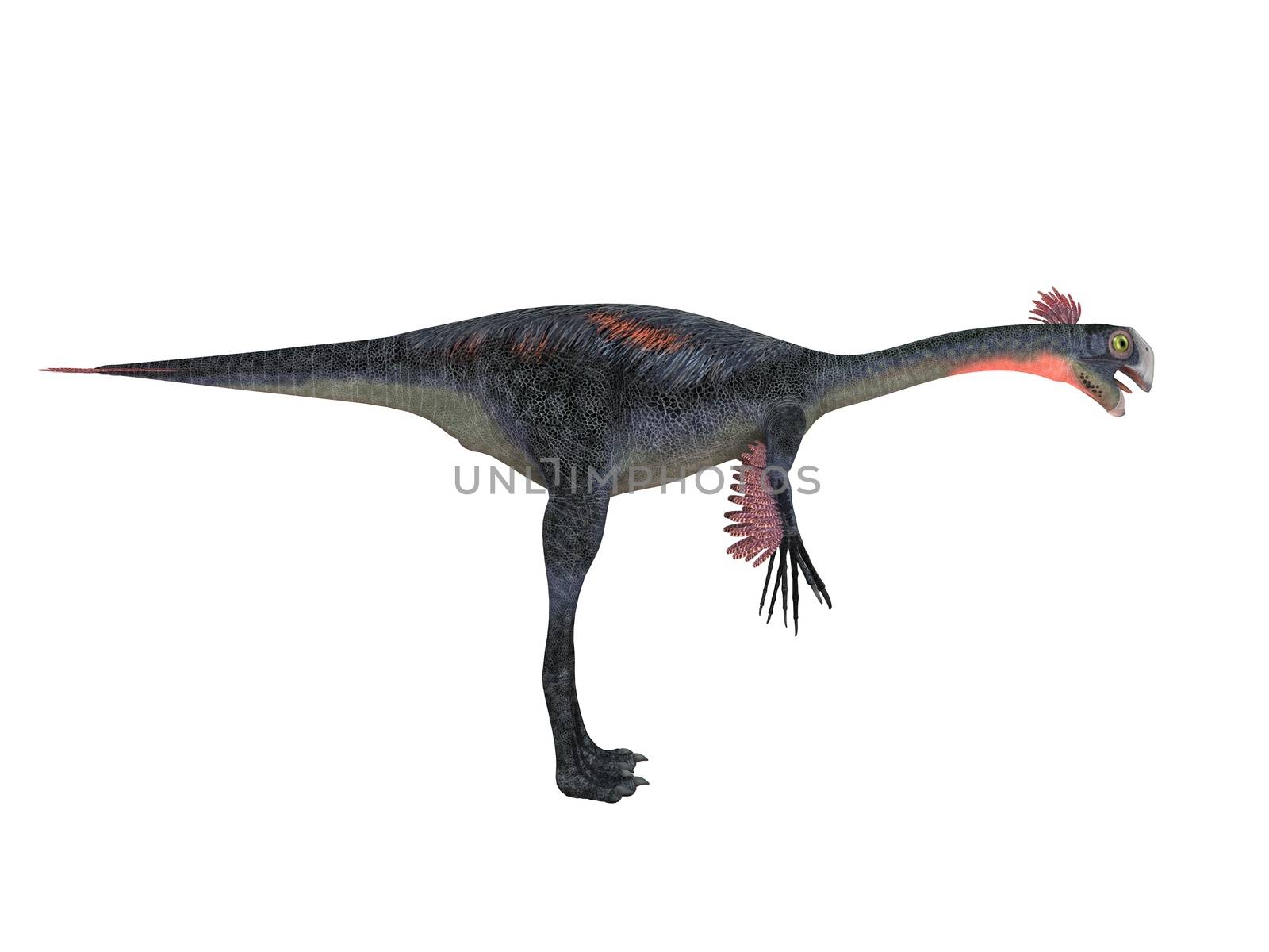 3d render depicting a dinosaur, which lived during the Cretaceous period, isolated on white.