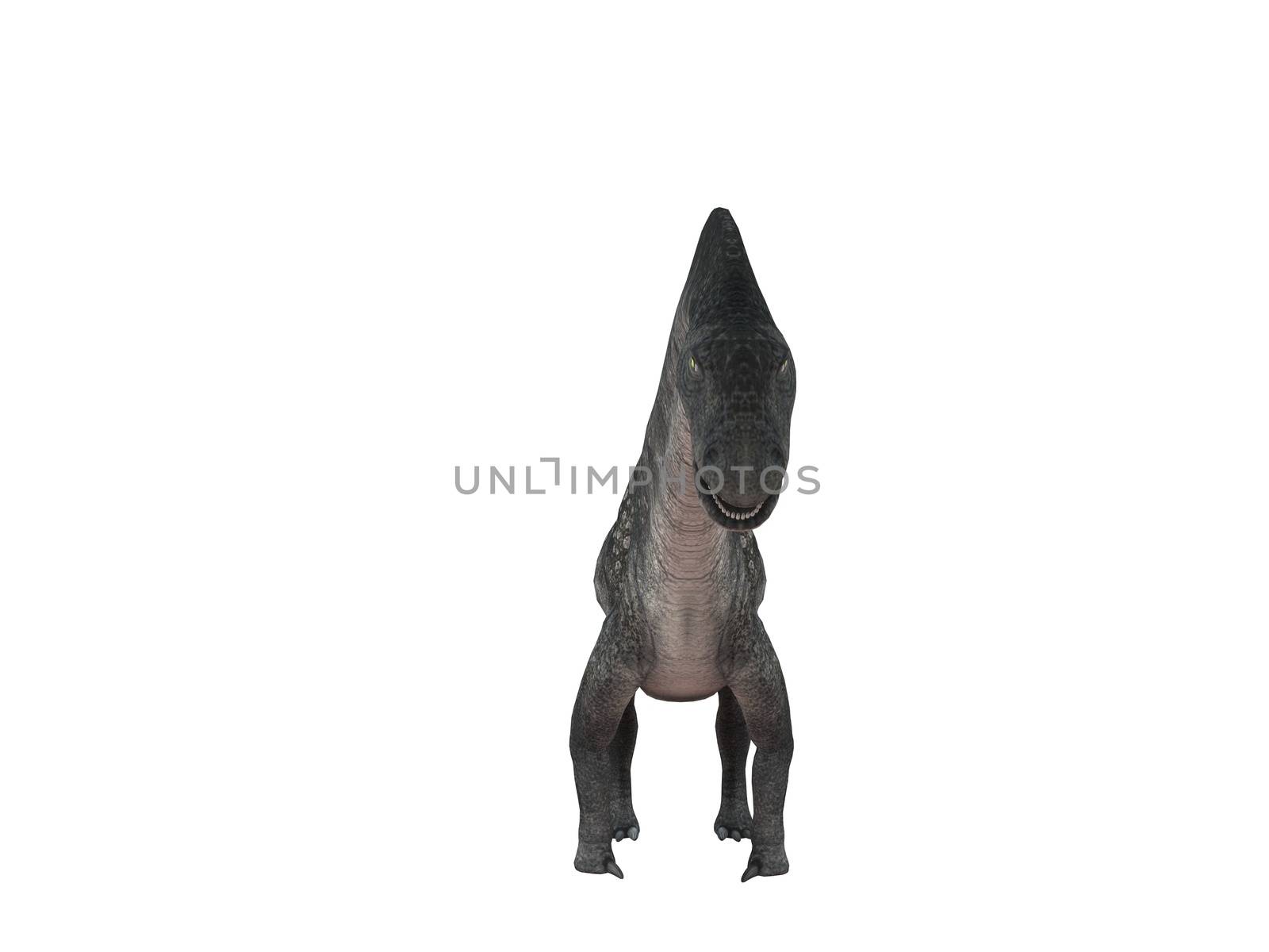 3d render depicting a dinosaur, which lived during the Cretaceous period, isolated on white.