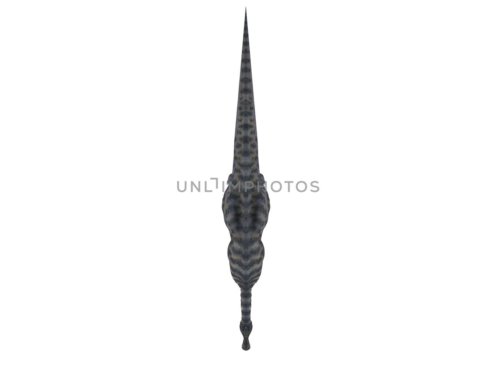 3d render depicting a dinosaur, which lived during the Cretaceous period, isolated on white.