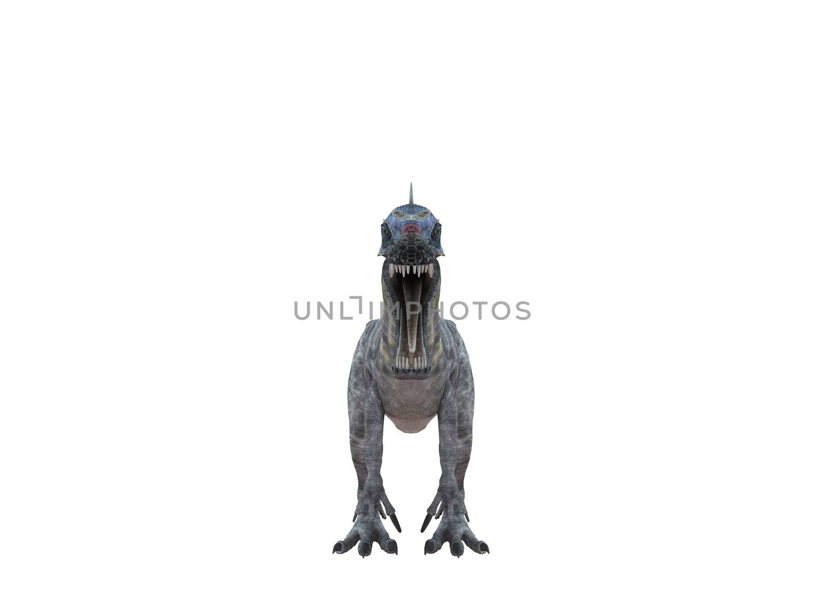 3d render of a Dinosaur inside a white stage by fares139