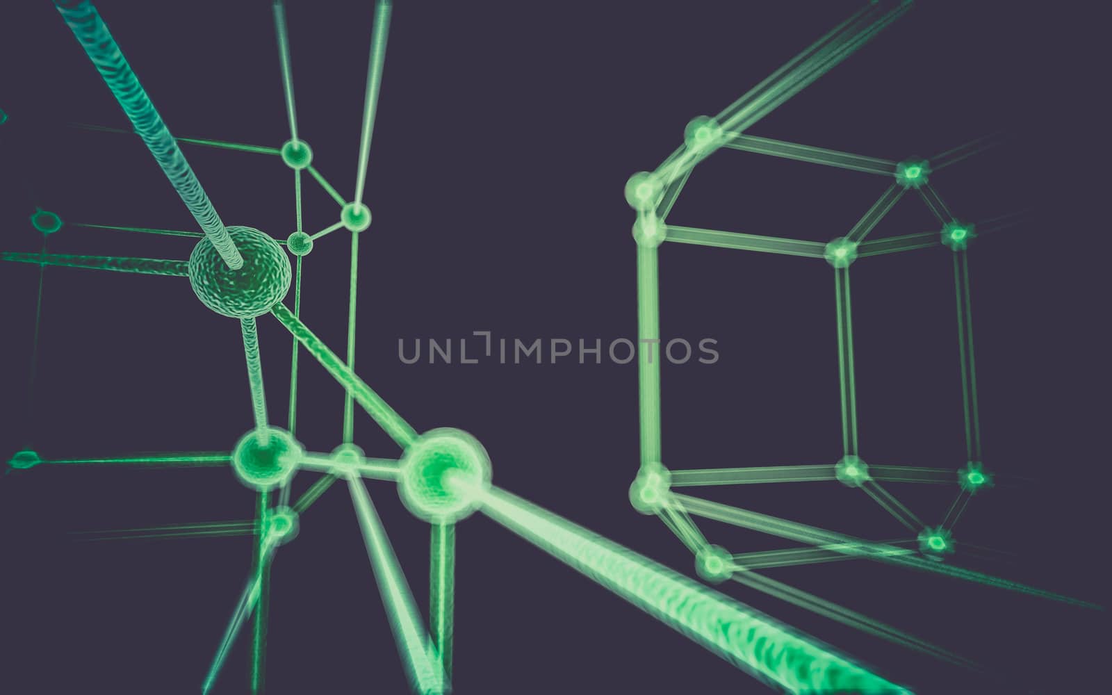 Science Molecule DNA Model Structure by teerawit