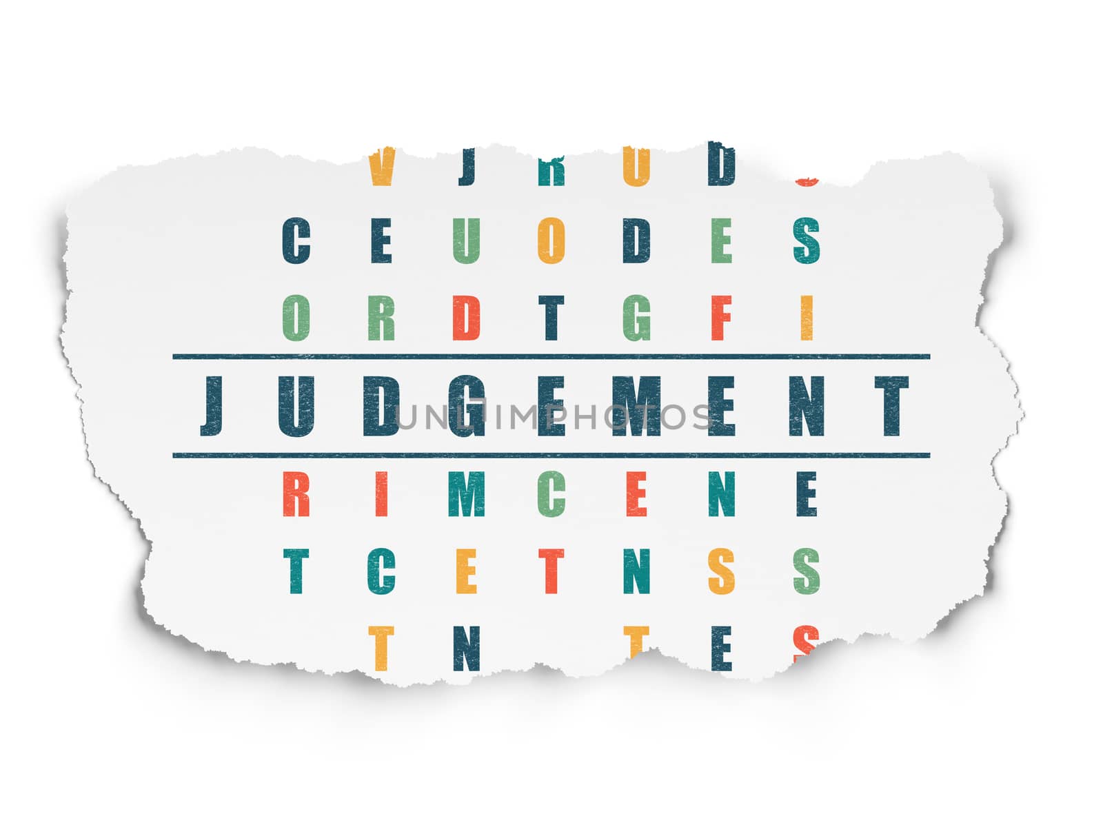 Law concept: Judgement in Crossword Puzzle by maxkabakov