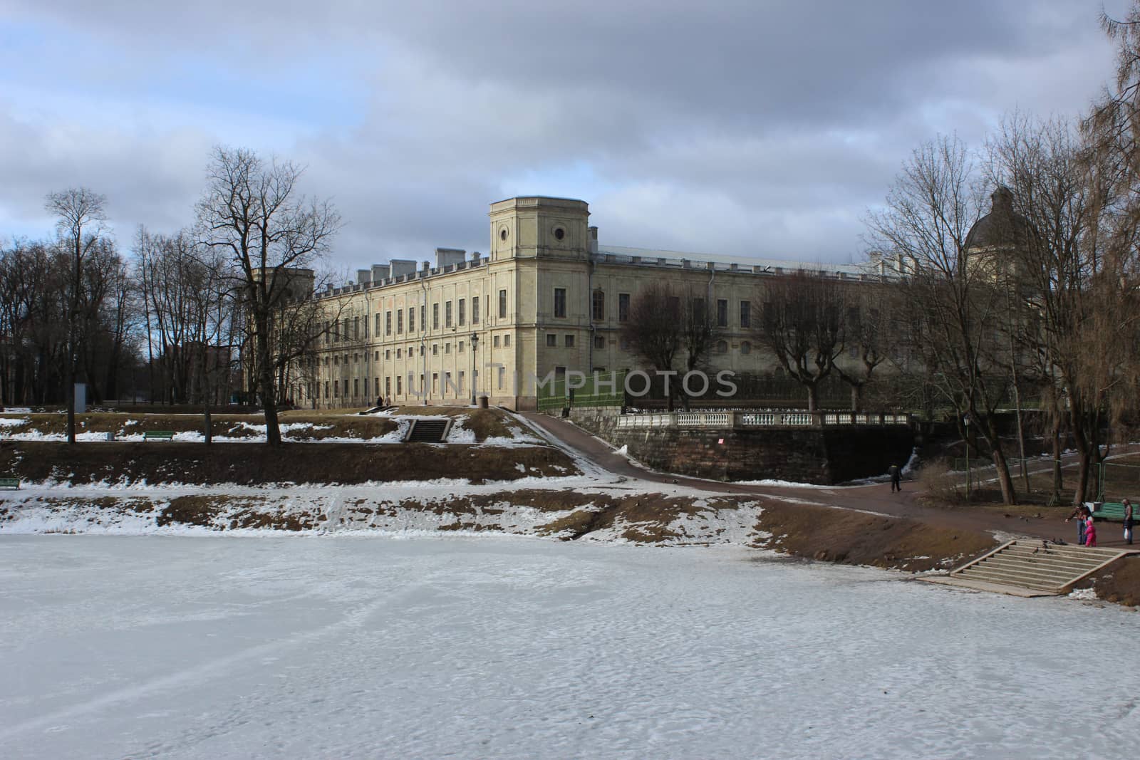 Gatchina Palace in spring, March 2016. Gatchina, Leningrad region.
