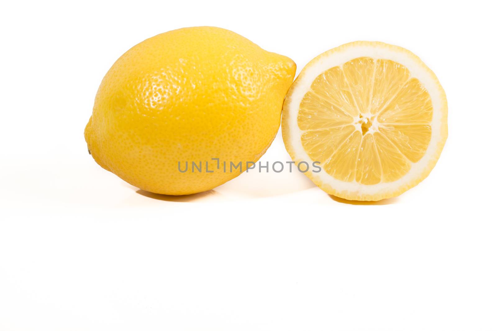 Detox lemon diet liver stomach on white background France