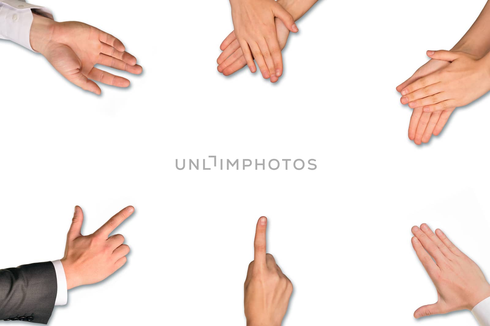 Set of human hands by cherezoff