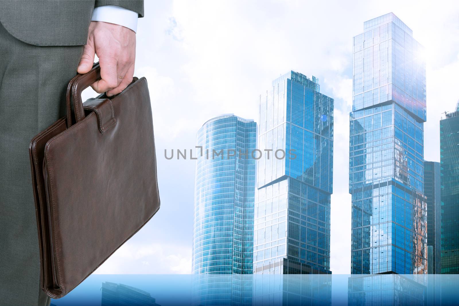 Businessman with briefcase by cherezoff