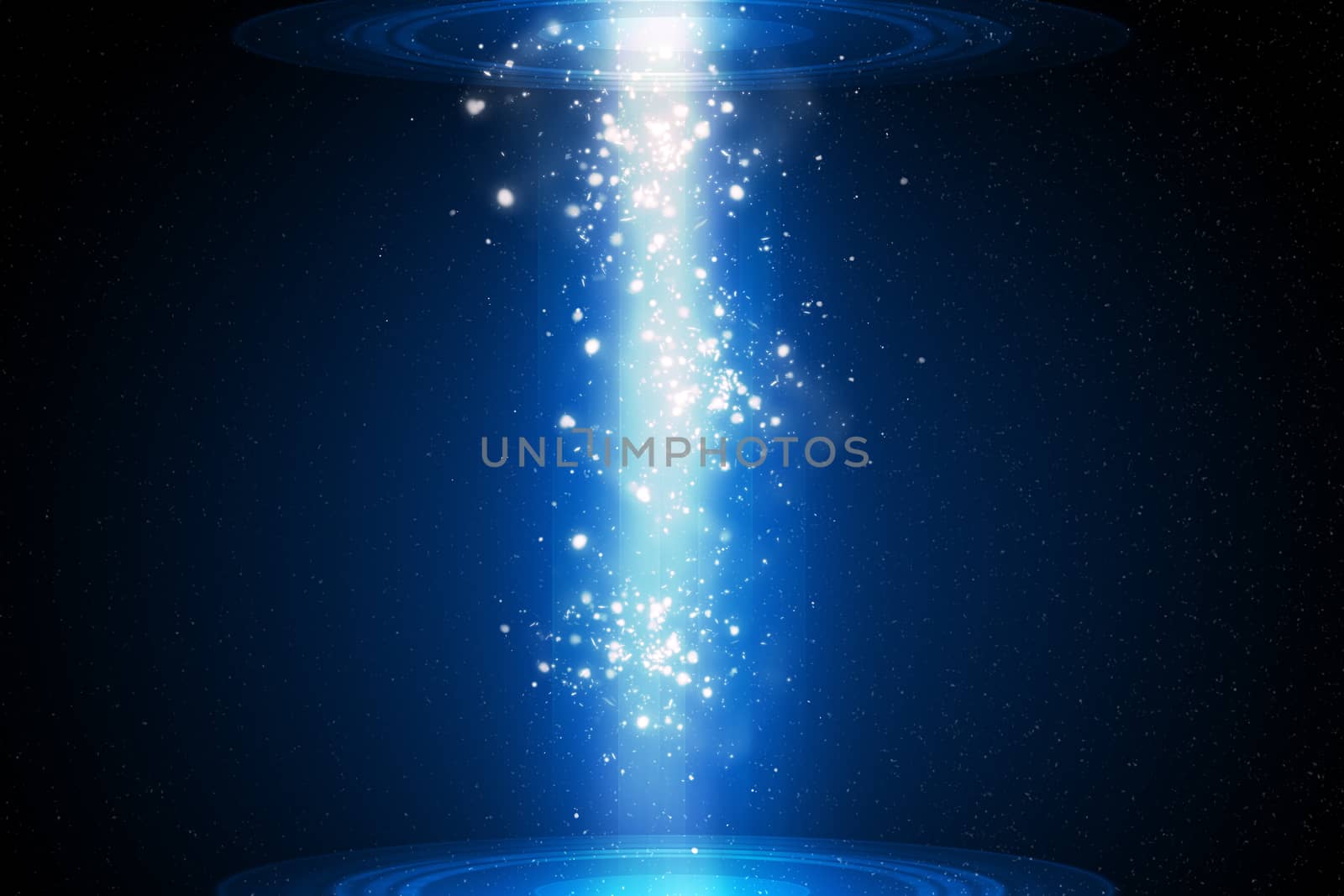 Abstract blue background with light line. Technology concept