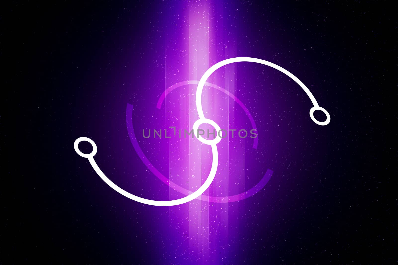 Abstract purple background with dots and circles