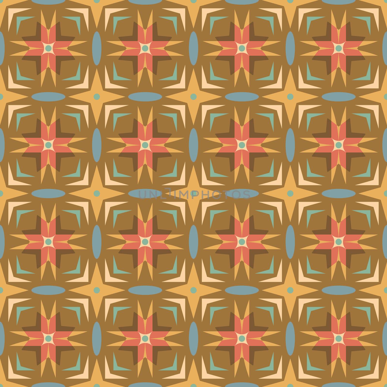 Encaustic tiles seamless pattern. Vector EPS 10