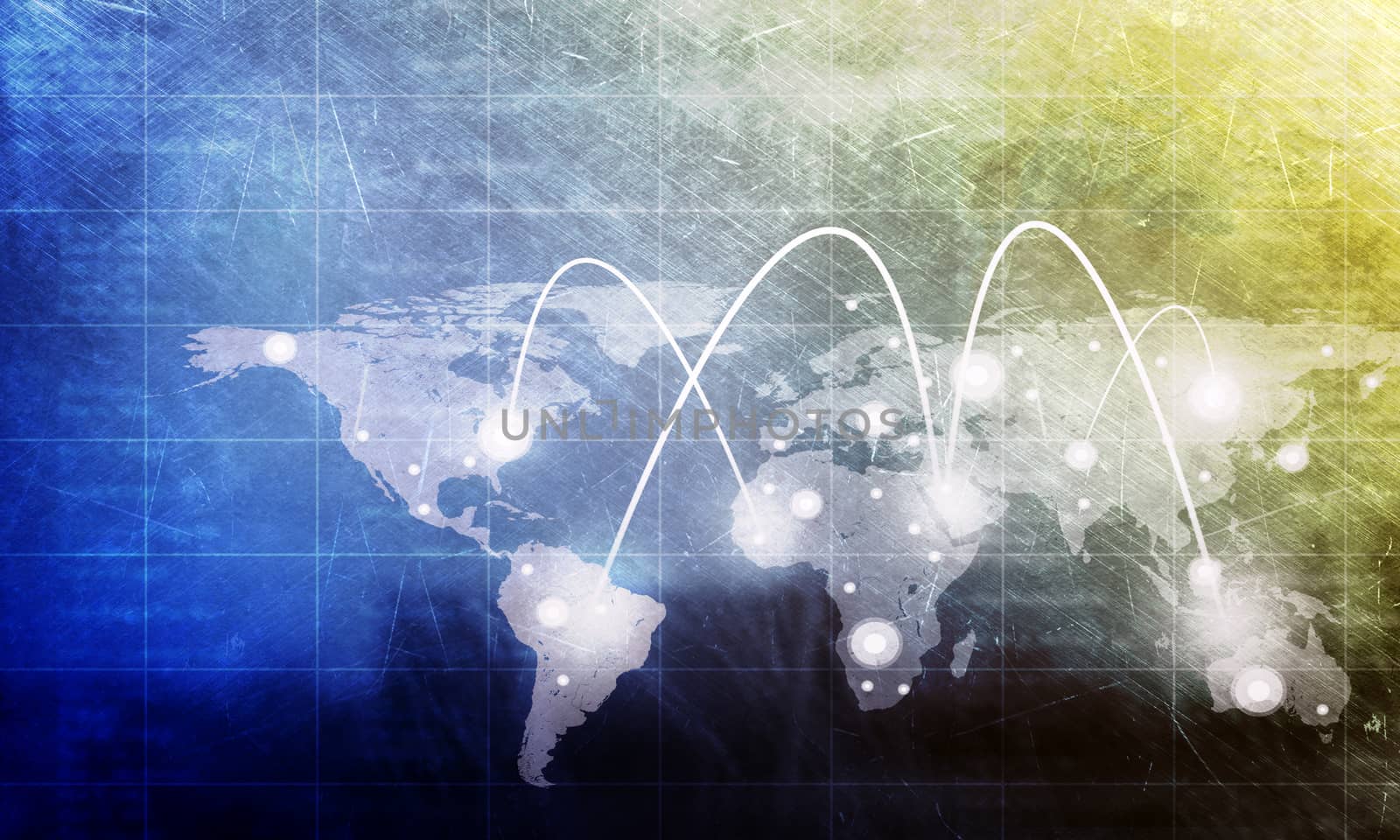 World map with spots by cherezoff