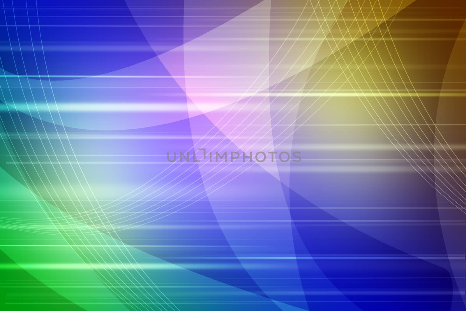 Abstract blue and yellow background with waves