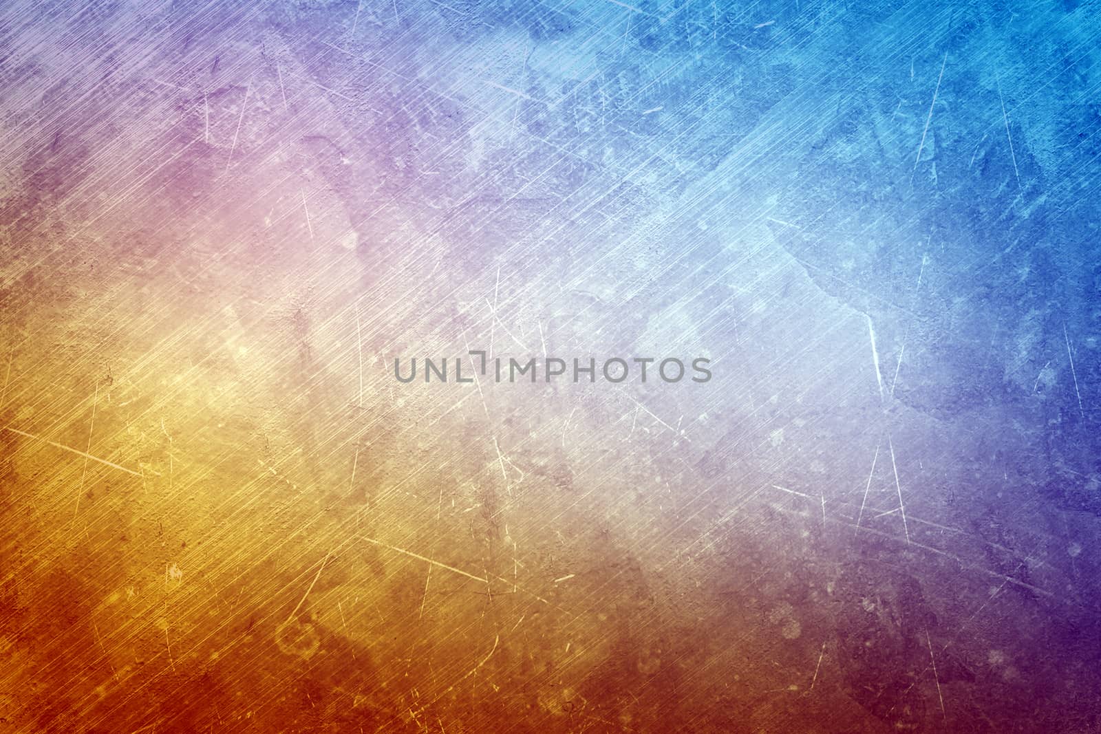 Abstract blue and yellow background with lights