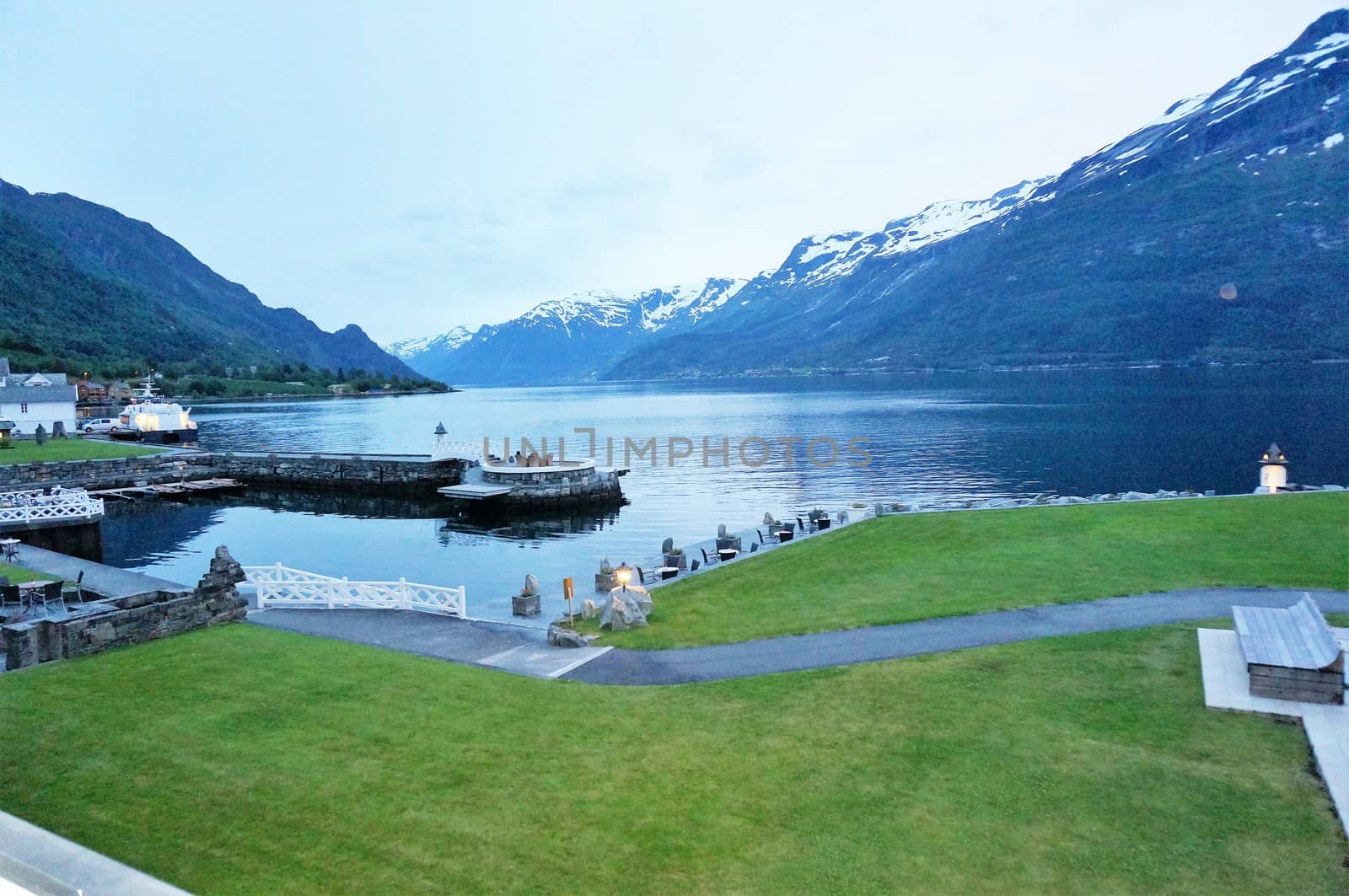 Beautiful view in Hardangerfjorden in Norway by Marirust