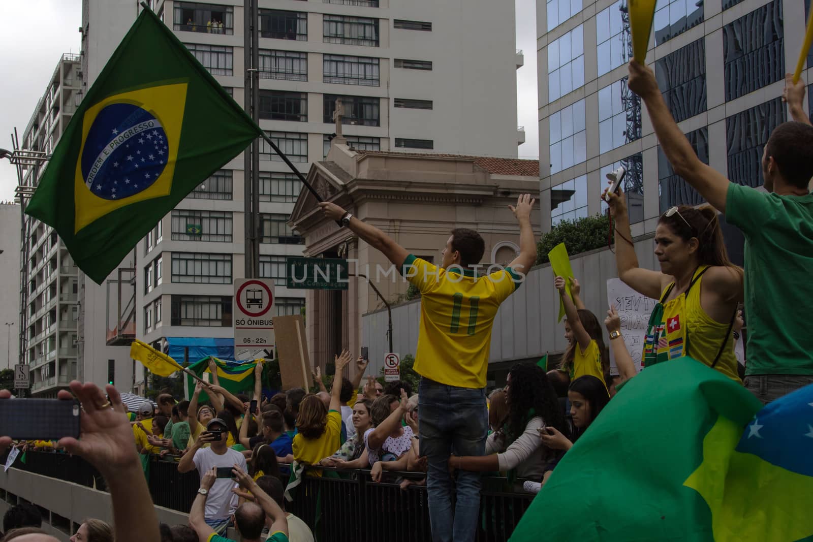 Protest against federal government corruption in Brazil by marphotography