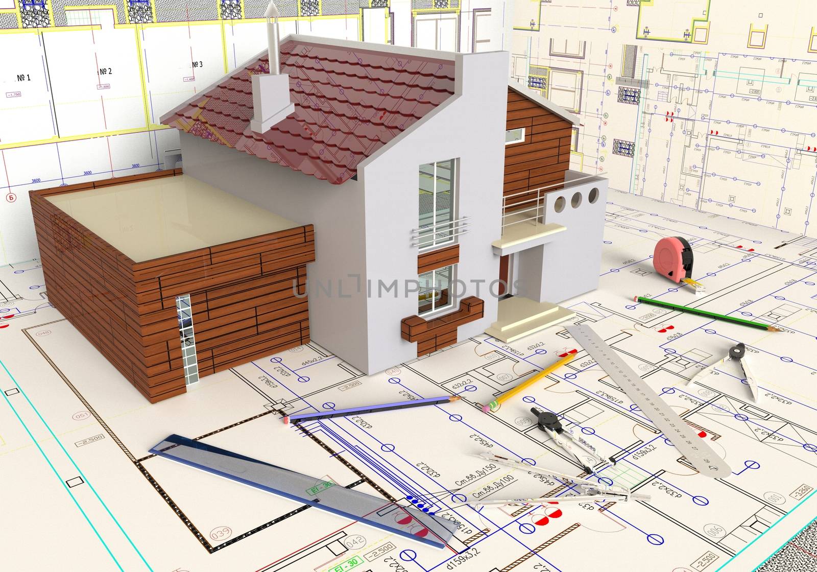 House Layout And Architectural Drawings by vik173