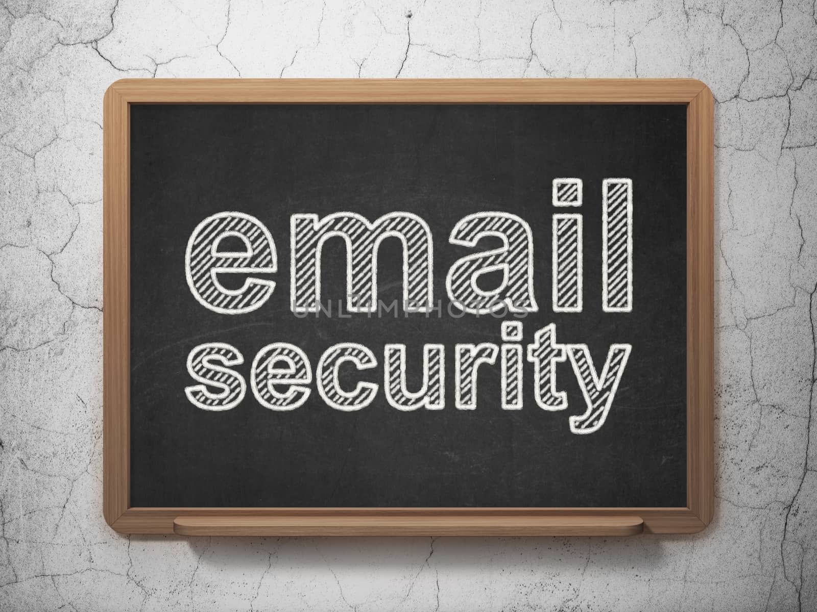 Protection concept: Email Security on chalkboard background by maxkabakov