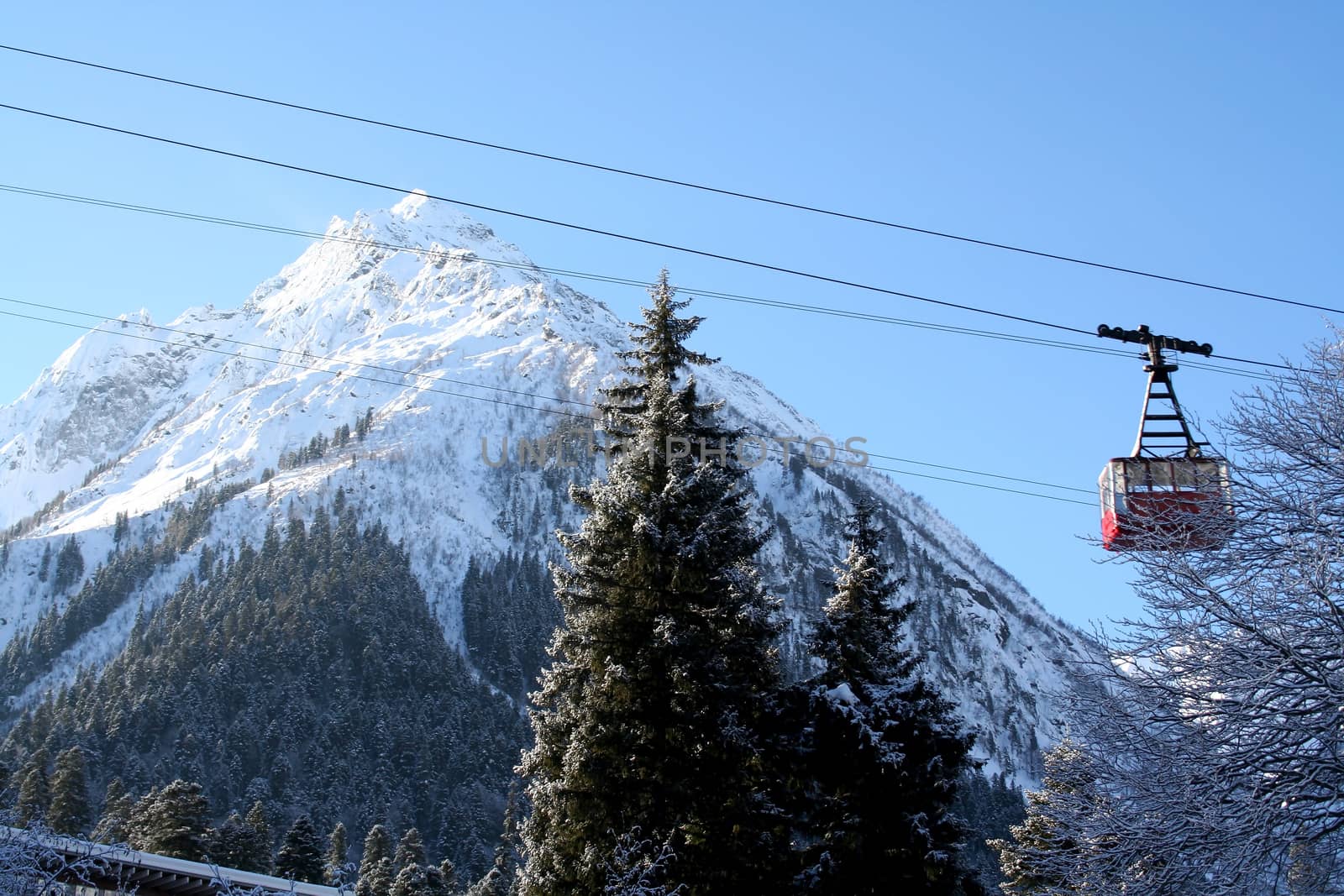 In the mountains of Dombai, Caucasus