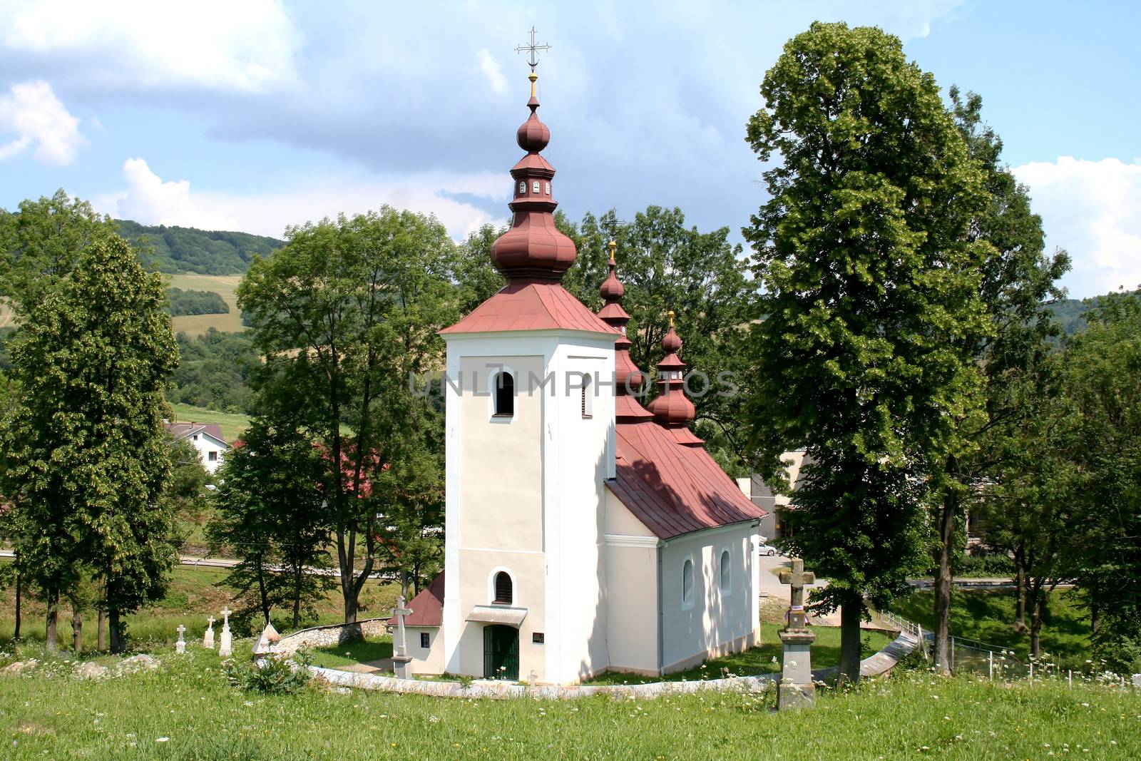 Domes  Church in Tsigelk's settlement in Slovakia
