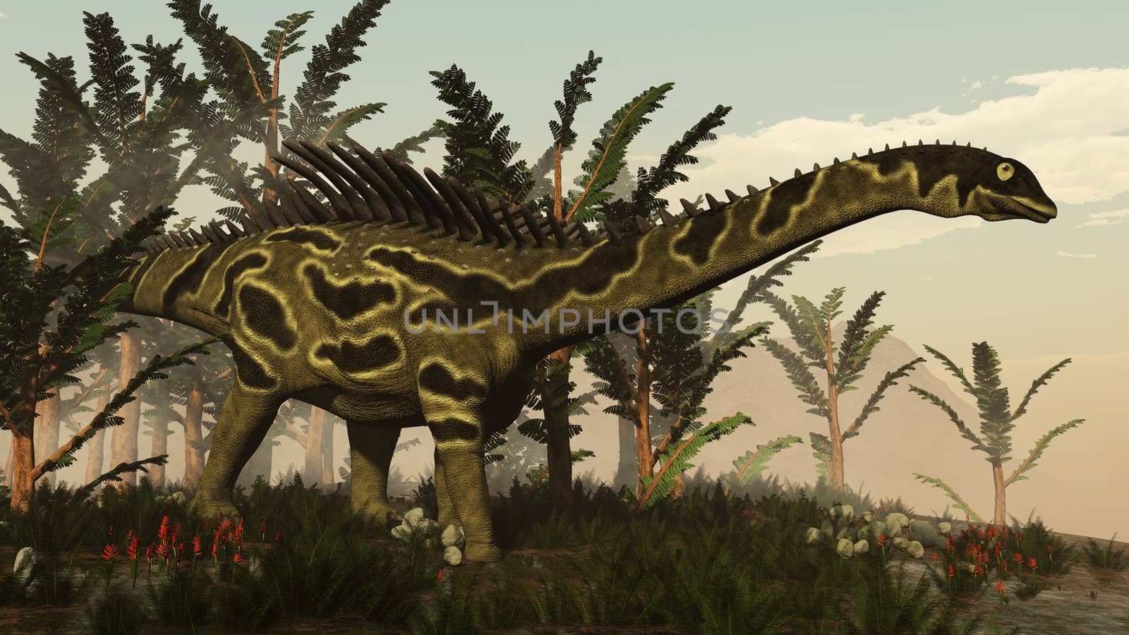 Agustinia dinosaur - 3D render by Elenaphotos21