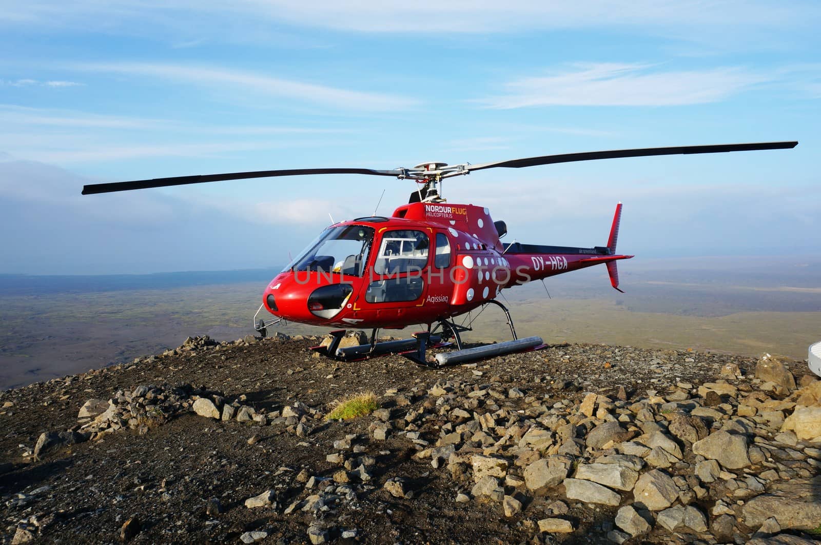 Helicopter trip in Iceland