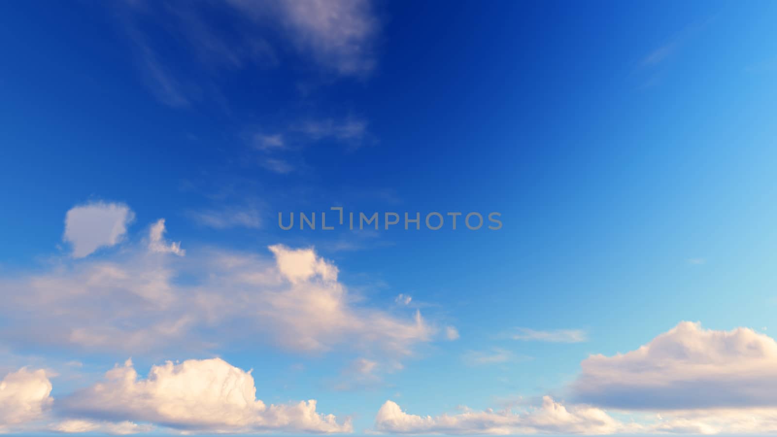 Cloudy blue sky abstract background, 3d illustration by teerawit