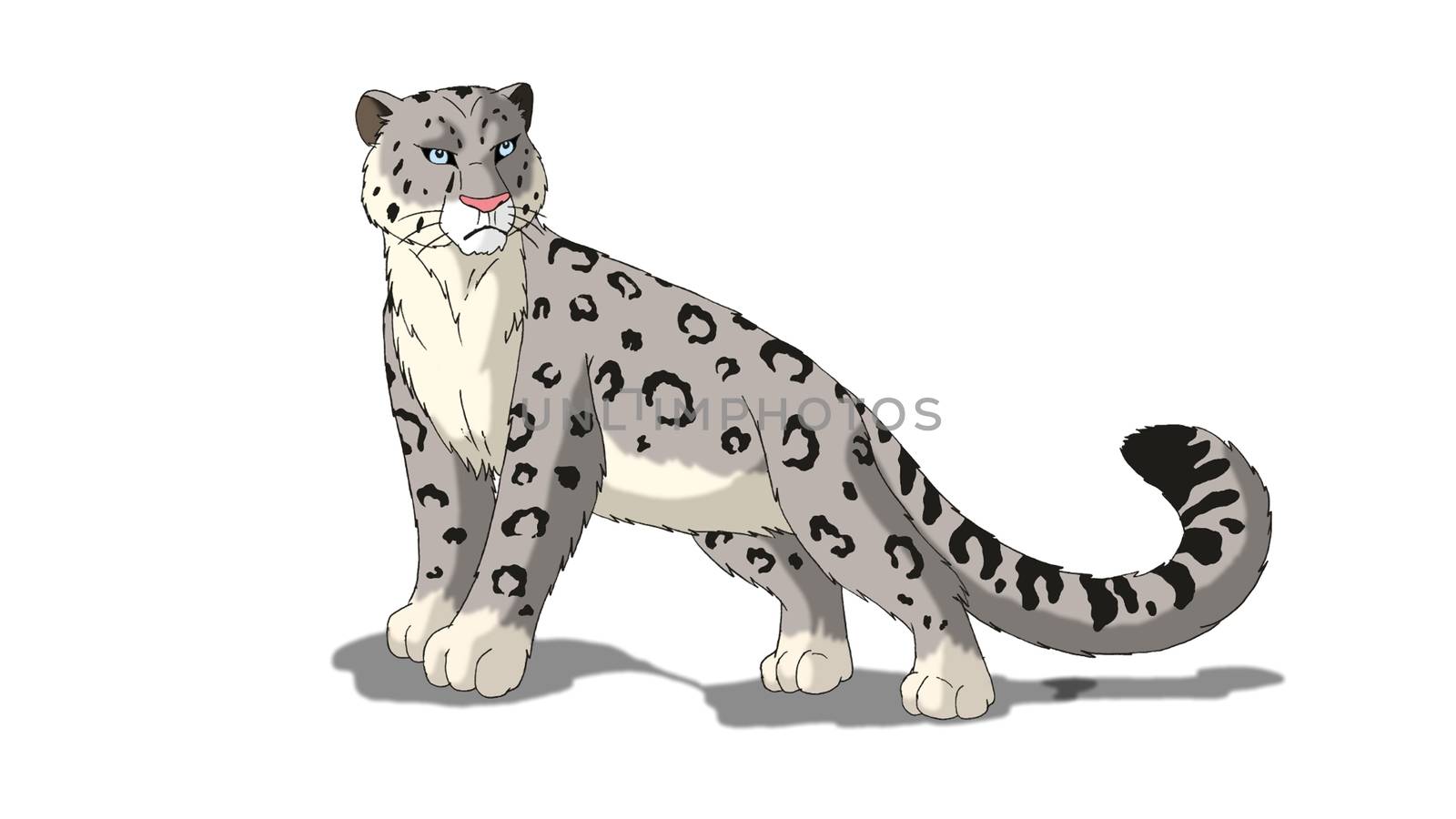 Digital painting of the Snow Leopard