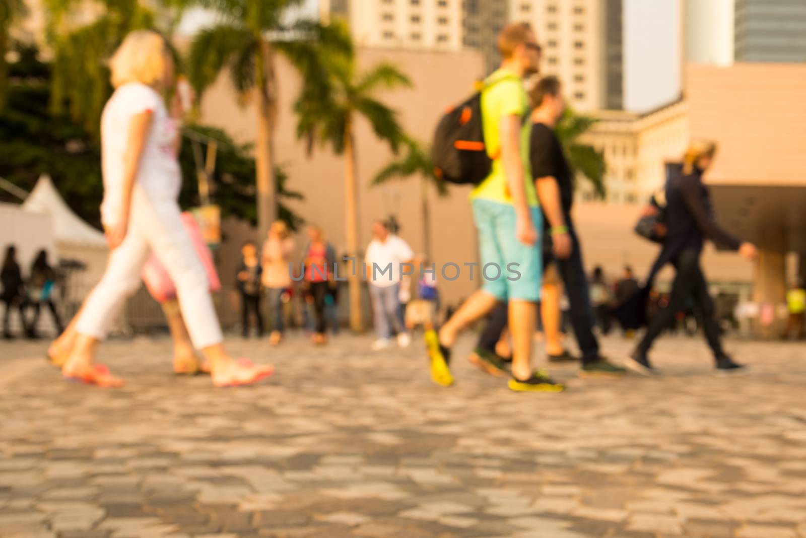 A crowd of people crossing the road of transition from across Vi by Yuri2012