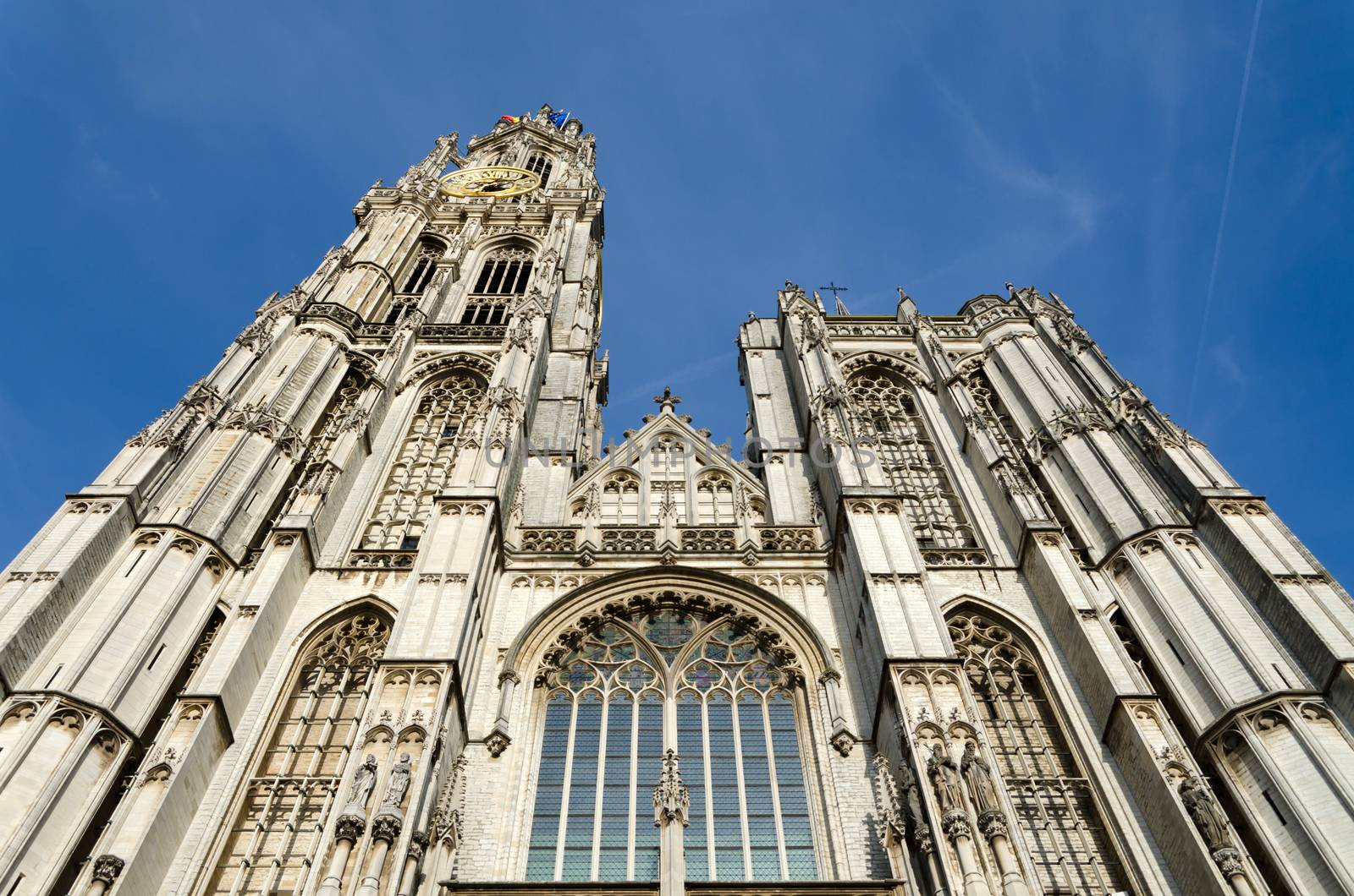 Cathedral of Our Lady in City center of Antwerp by siraanamwong