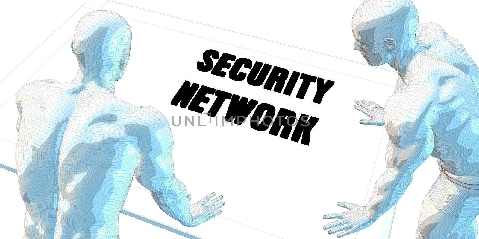 Security Network Discussion and Business Meeting Concept Art