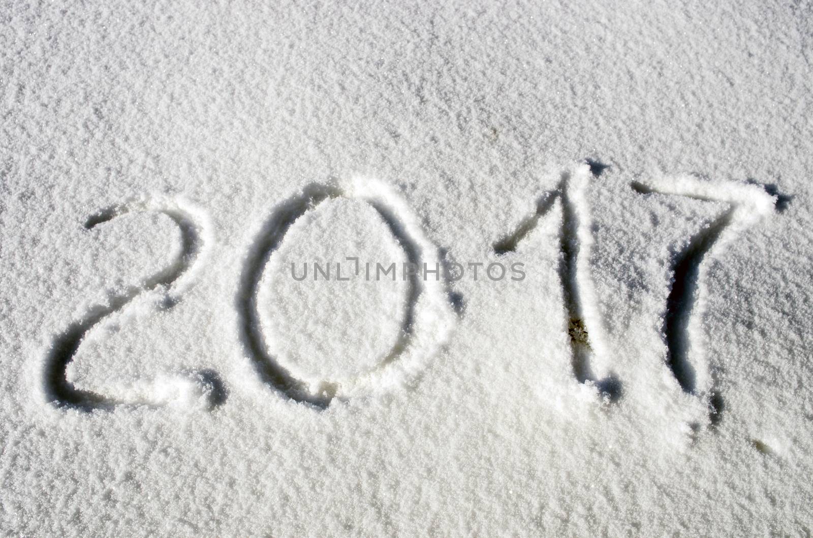 2017 on the snow for the new year and christmas