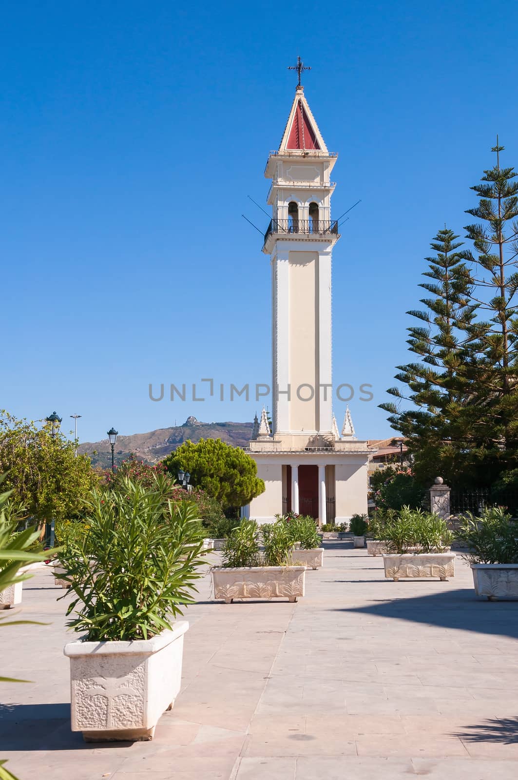 Tower of Saint Dionysios Church in Zakynthos by mkos83