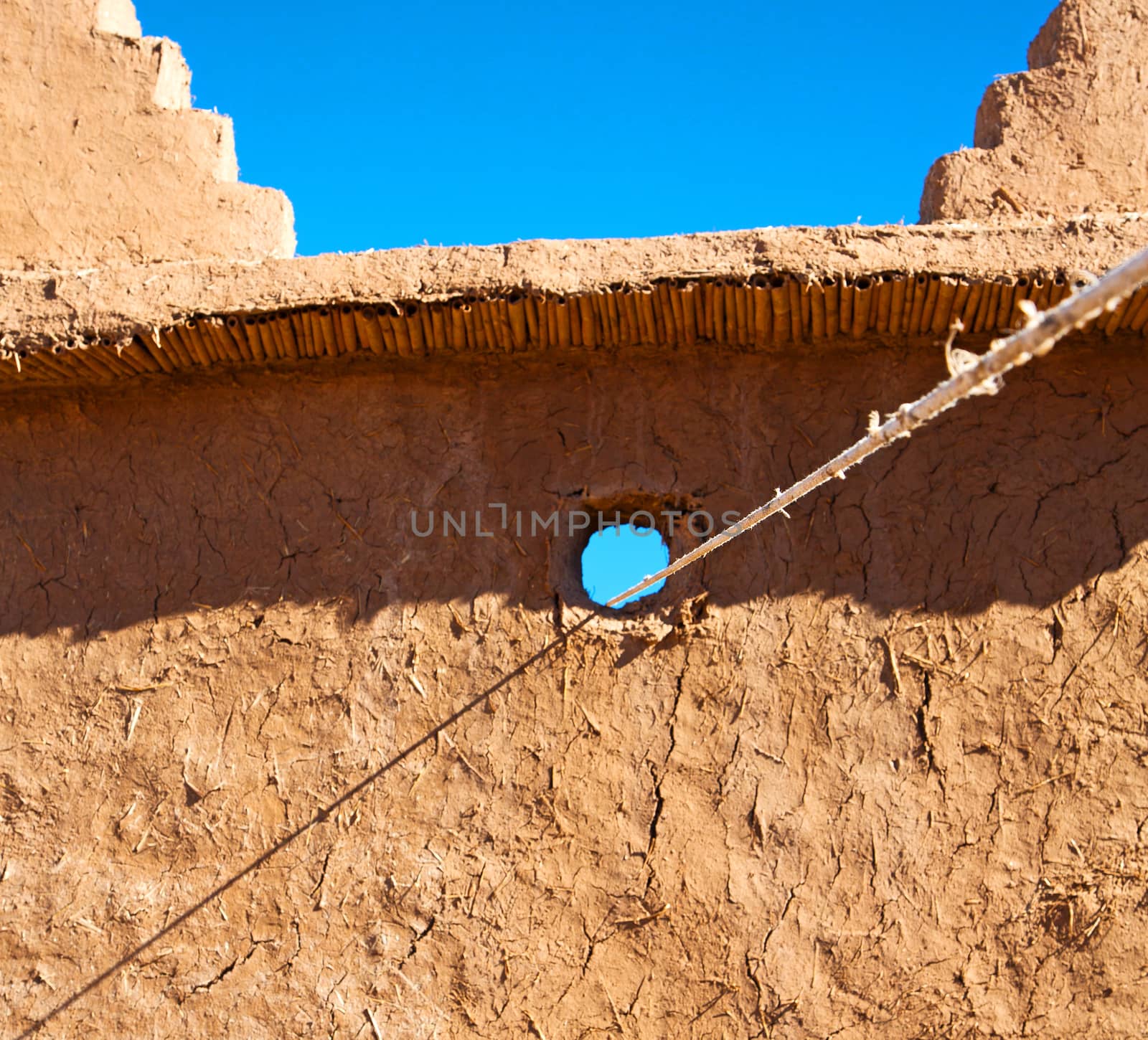 moroccan old wall and brick in antique city