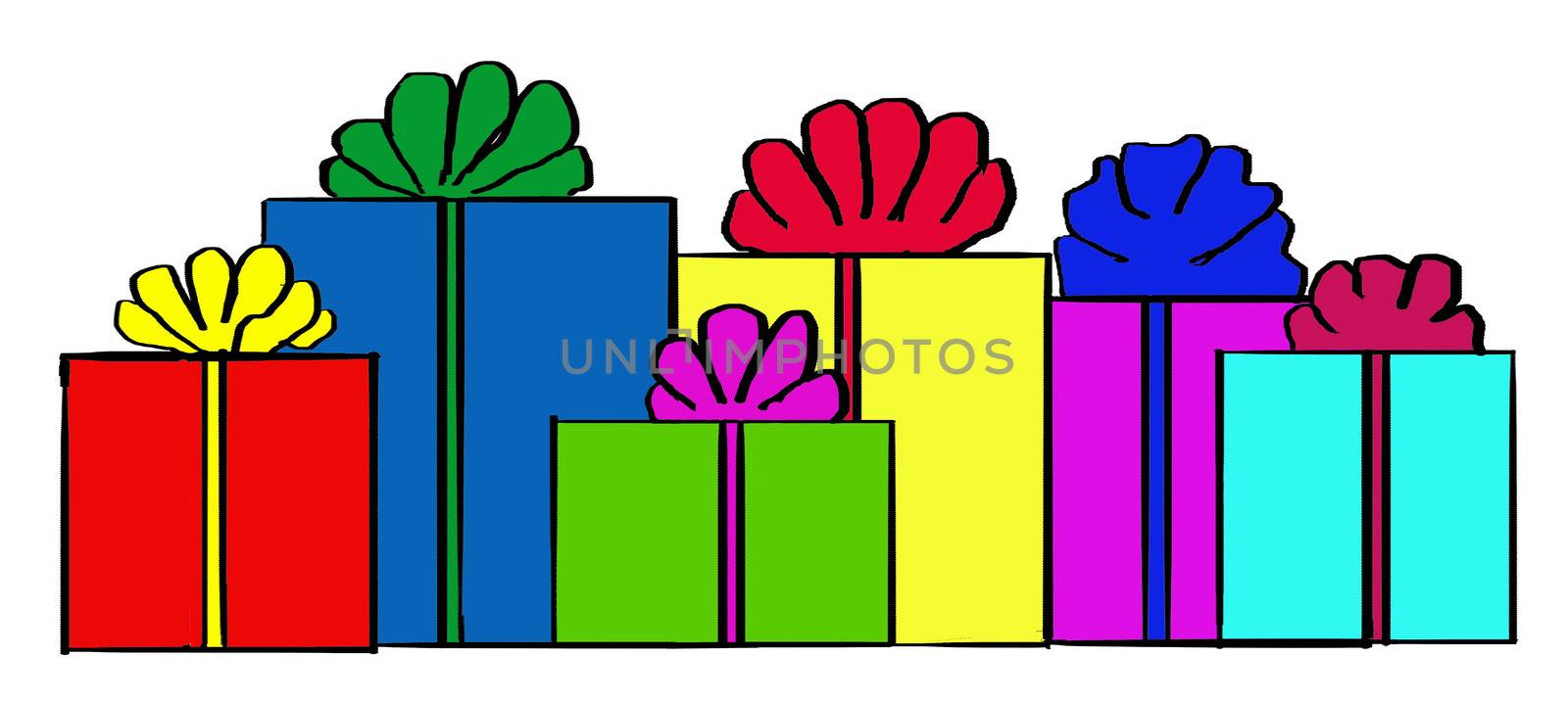 The picture shows the New Year's gifts