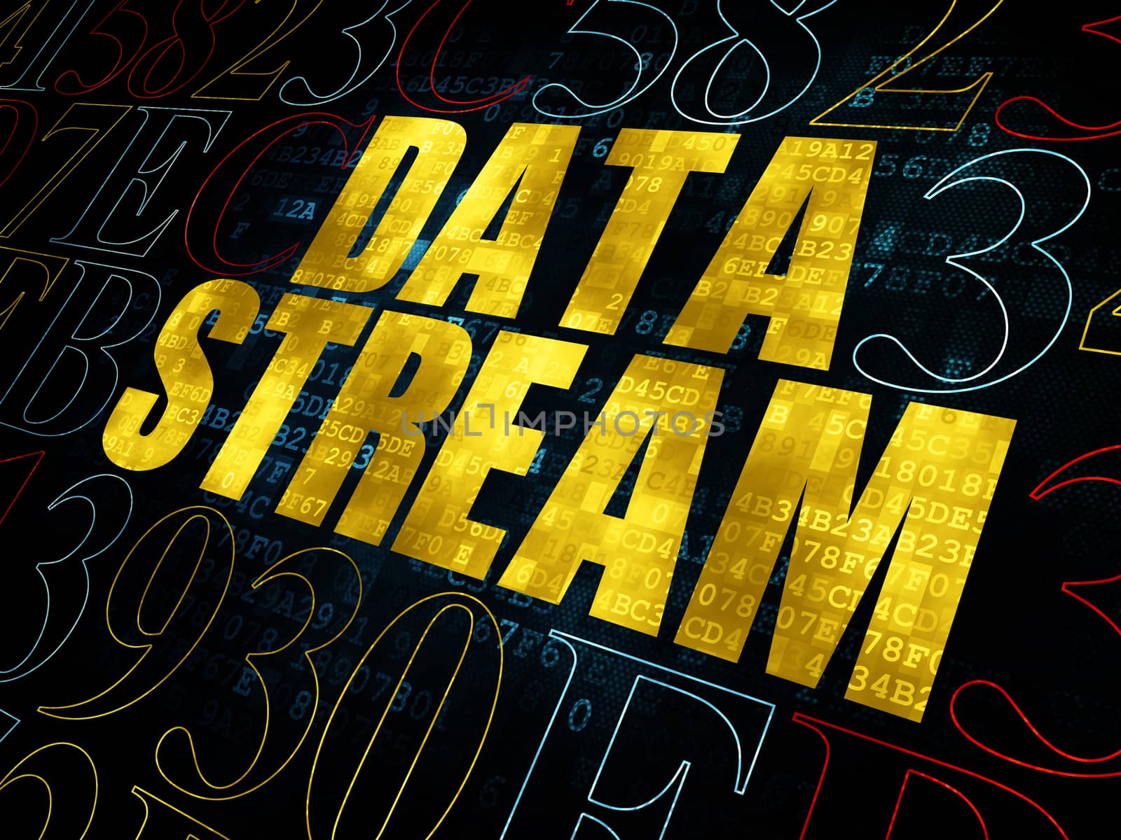 Information concept: Data Stream on Digital background by maxkabakov