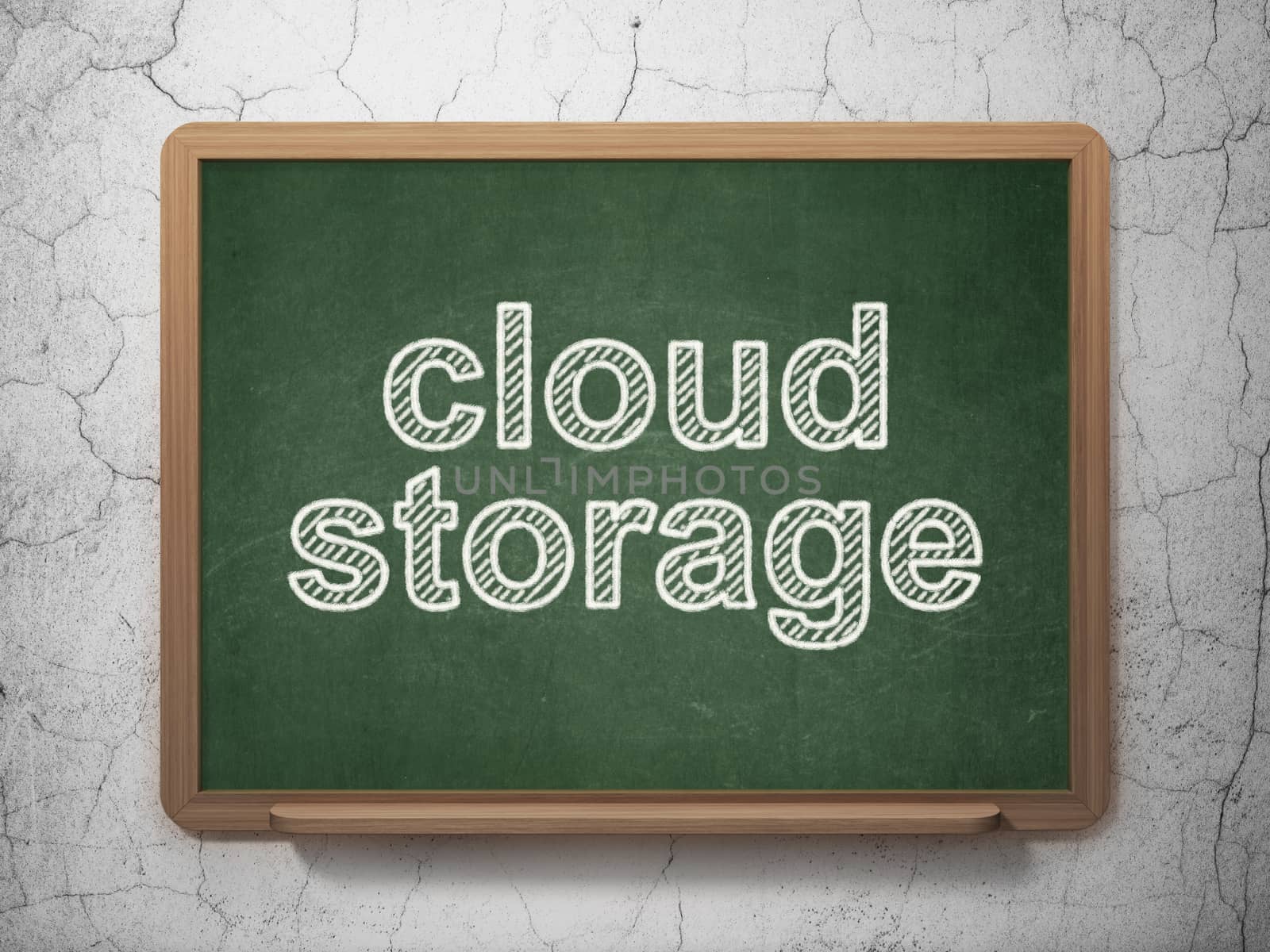 Protection concept: Cloud Storage on chalkboard background by maxkabakov