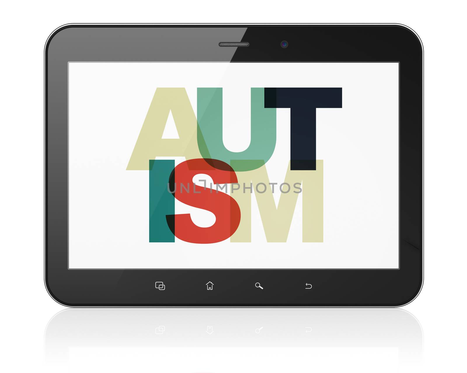 Medicine concept: Tablet Computer with Autism on  display by maxkabakov