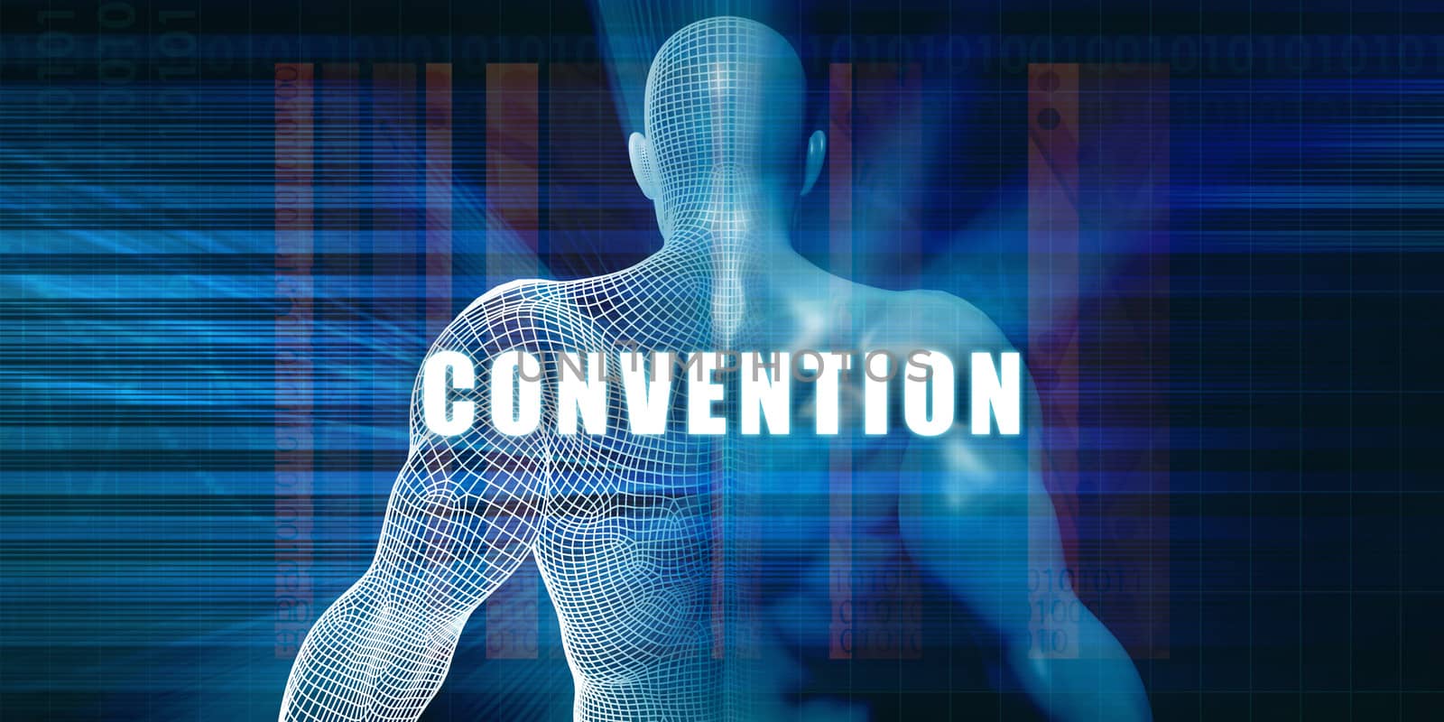 Convention as a Futuristic Concept Abstract Background