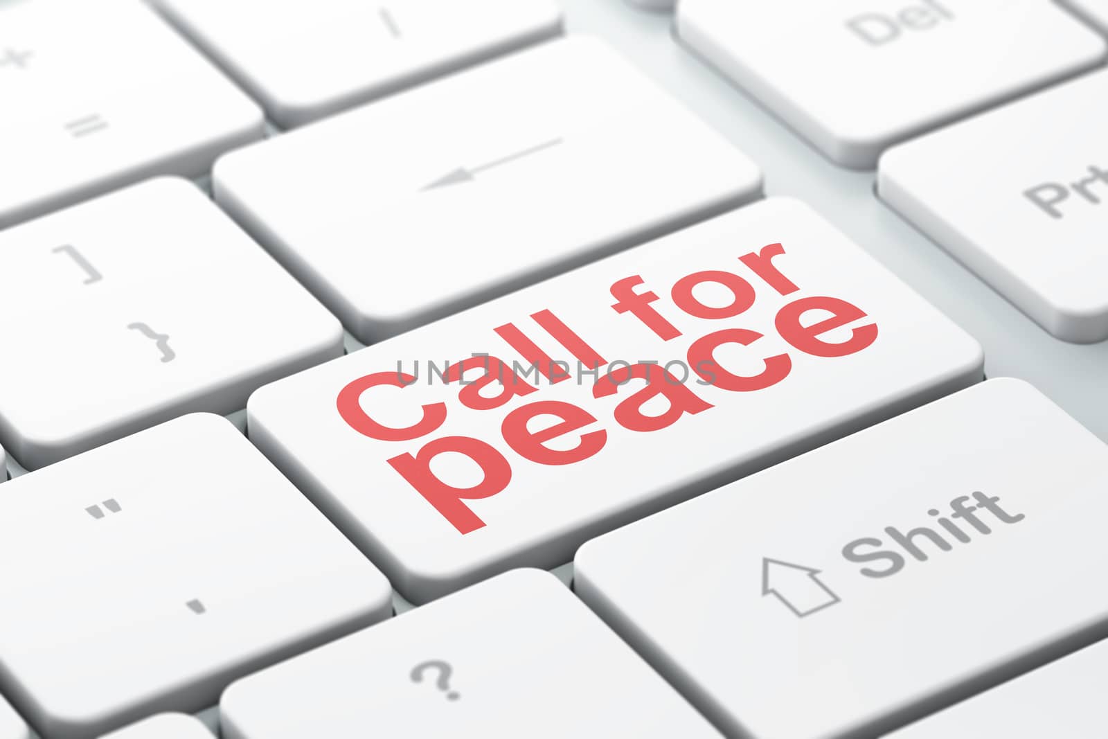 Political concept: Call For Peace on computer keyboard background by maxkabakov